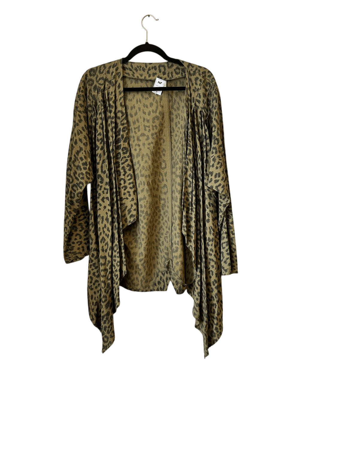 vintage 80s Leopard Print Open-Front Cardigan - Size M 2