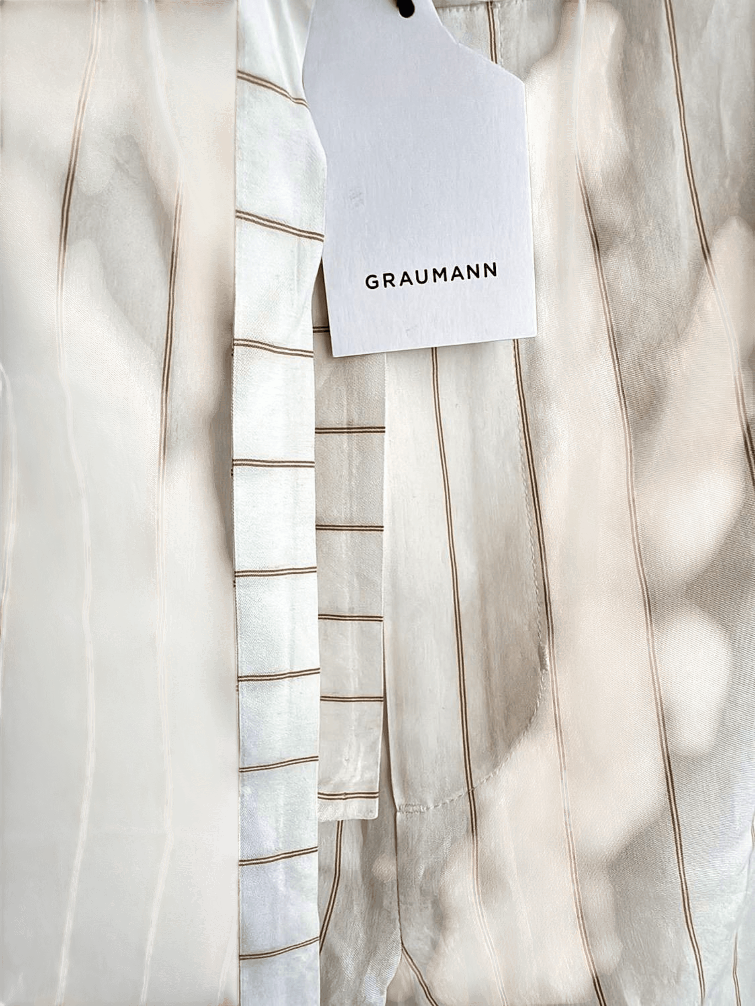Graumann gestreifte Damenhose in Weiß/Beige Magda Pants 3