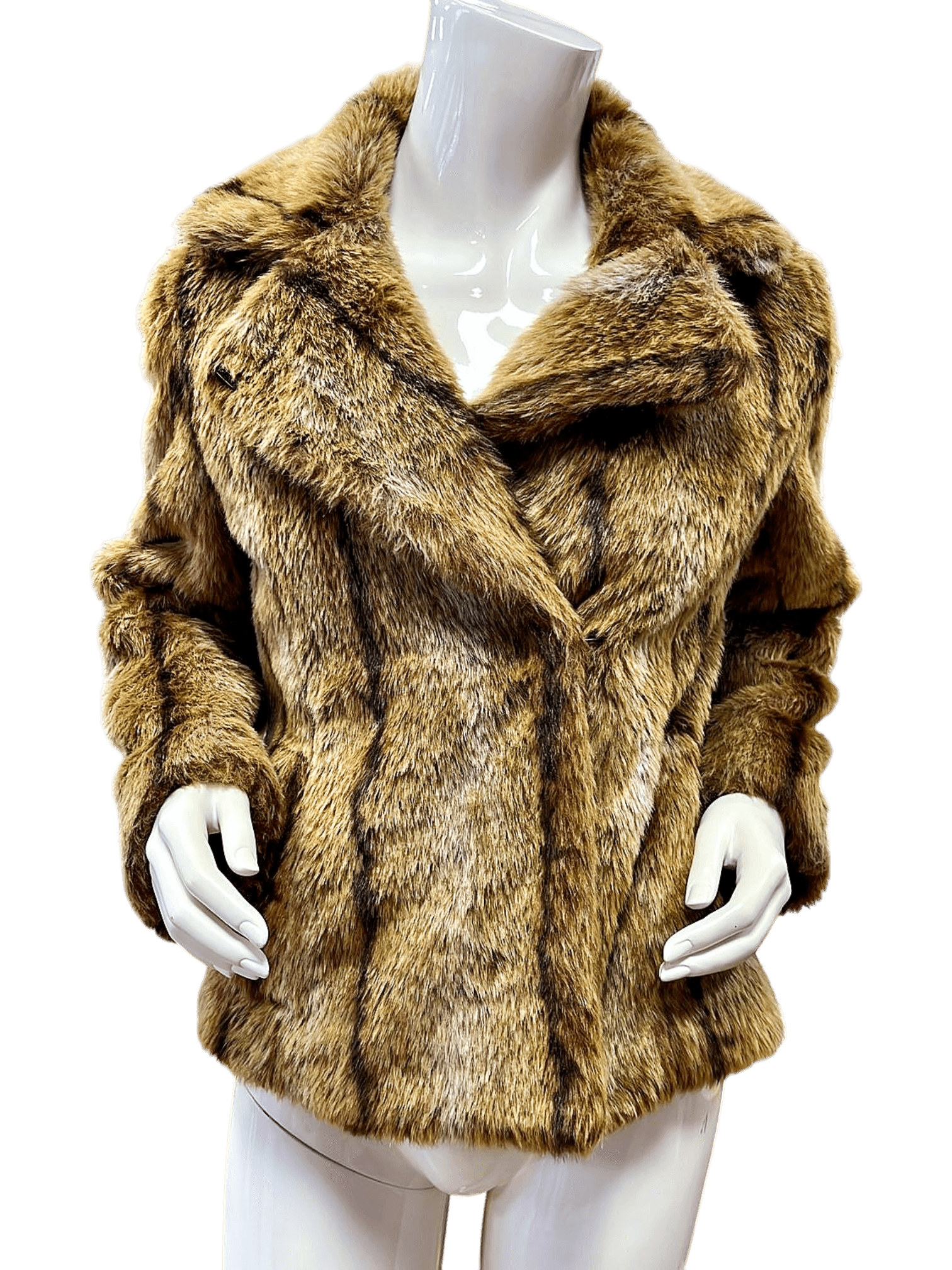 H&M Kunstfelljacke Braun Größe S 1