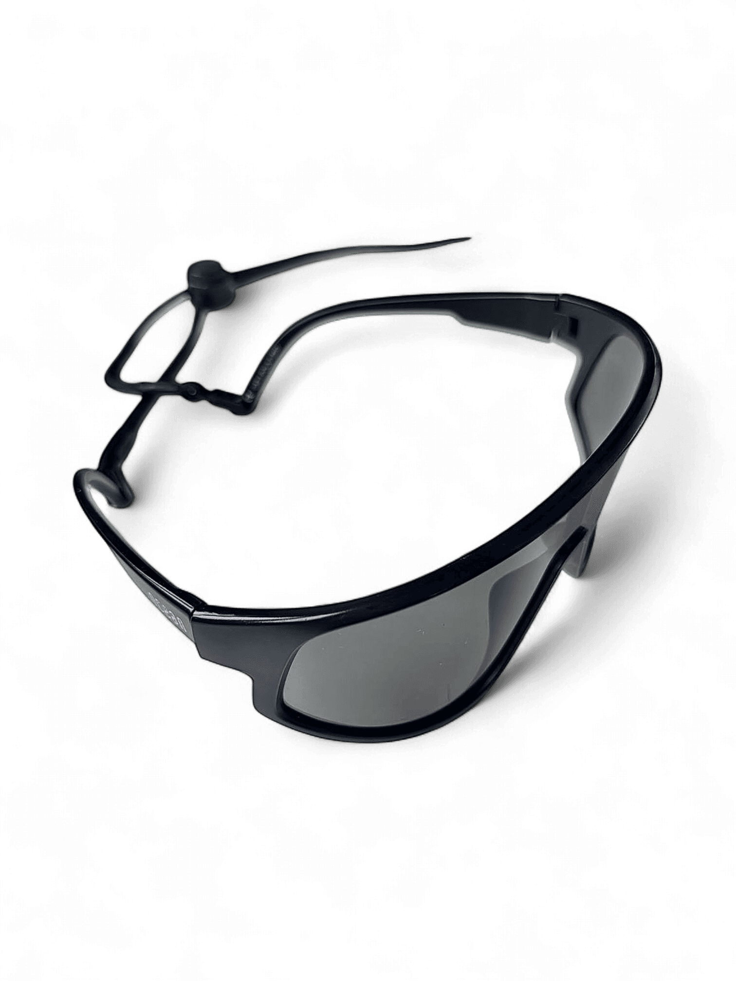 Black Sports Sunglasses with Neck Strap 1