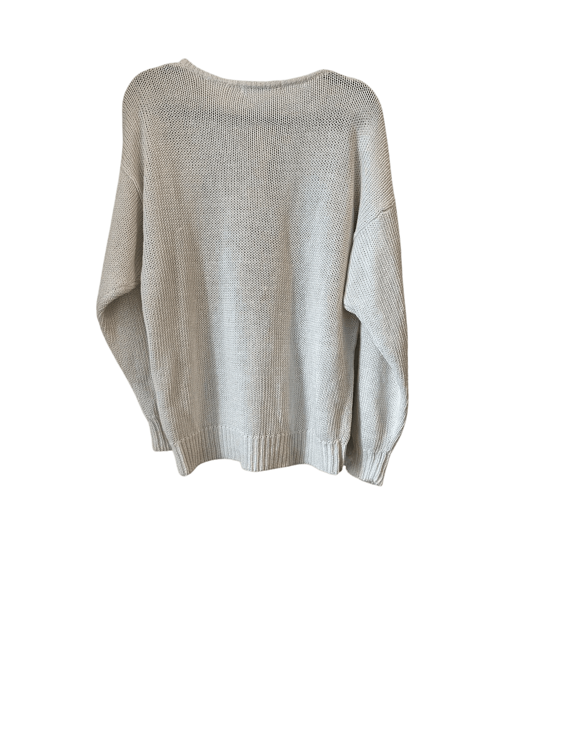 Vintage 80s Malina Wong Abstract Appliqué Sweater - Cream 3