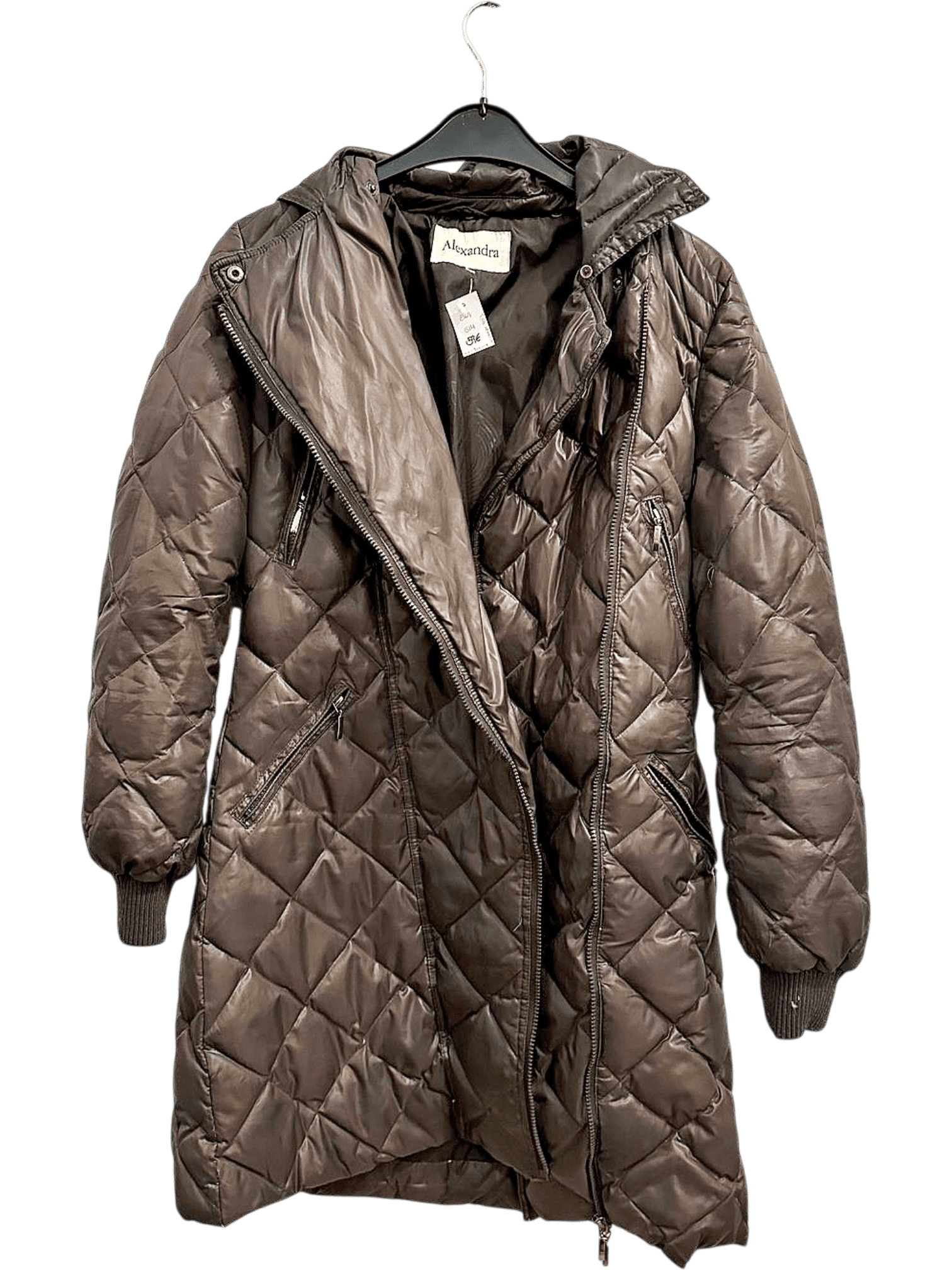 Alexandra Brown Quilted Down Parka Winter Coat - New with Tags 1