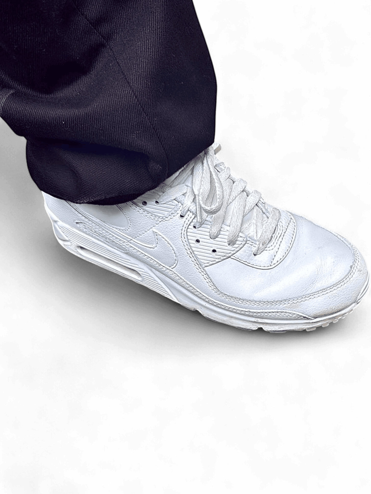 Nike Air Max 90 White Sneakers - Classic Athletic Shoes 2