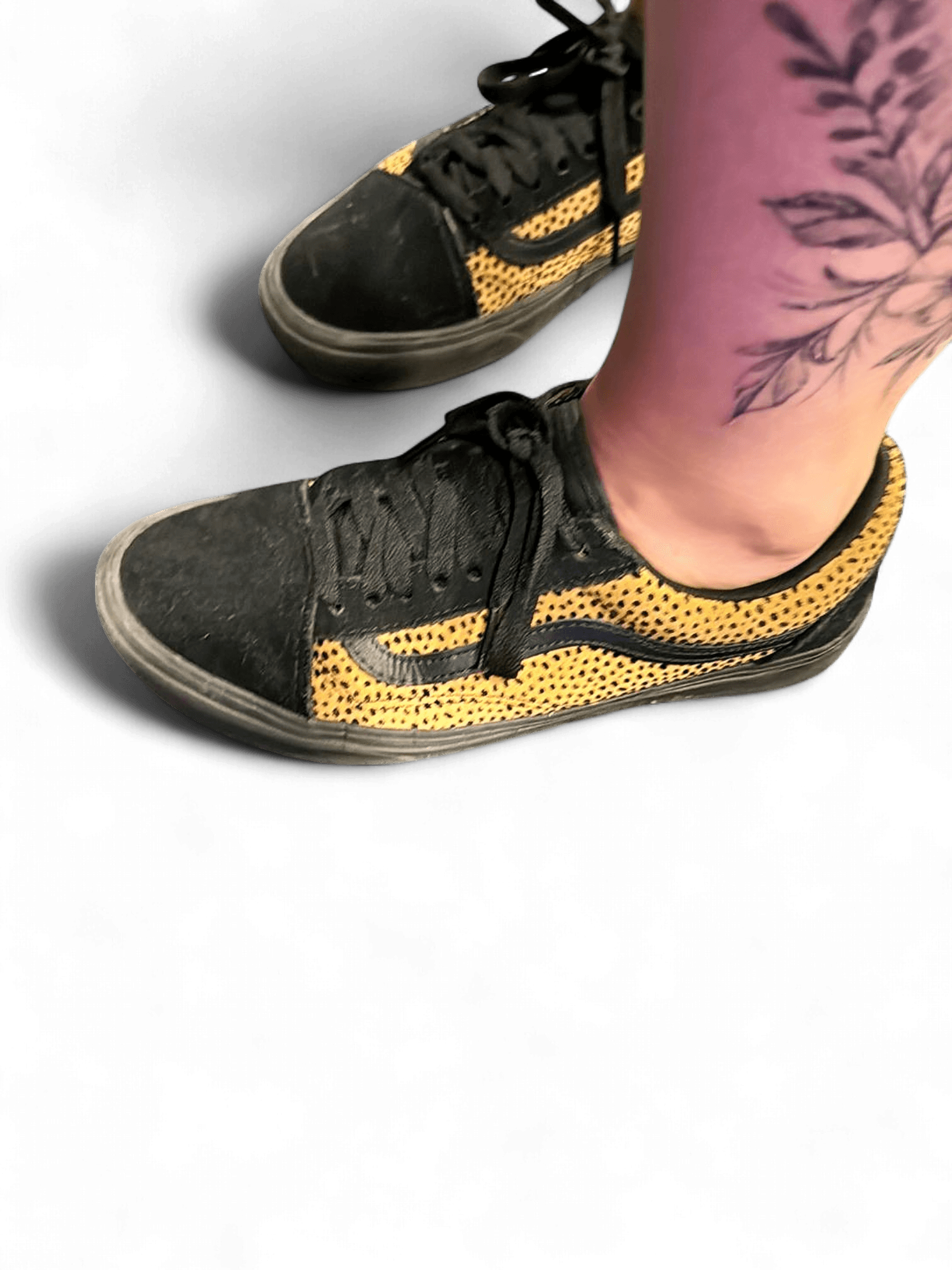 Vans Old Skool Black & Yellow Spotted Sneakers 1