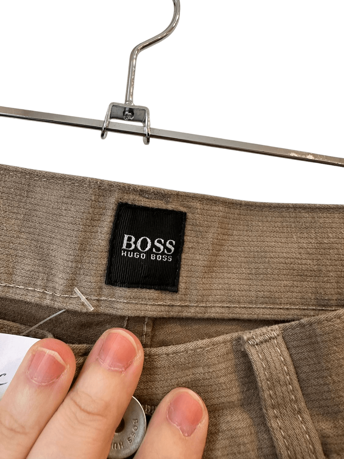 Hugo Boss Olive Green Trousers - Size 33/34 4