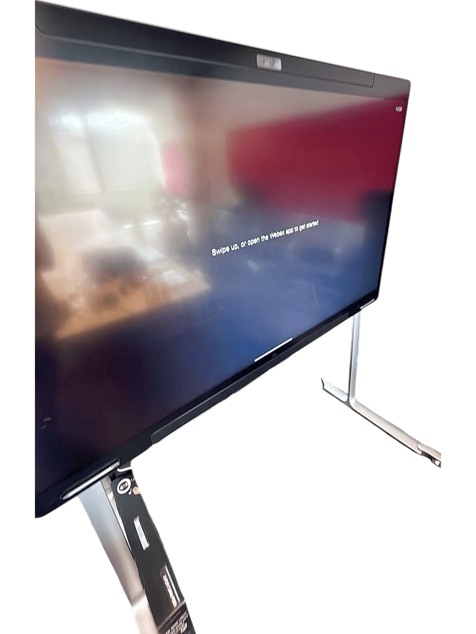 Webex video conferencing smart board on stand 1