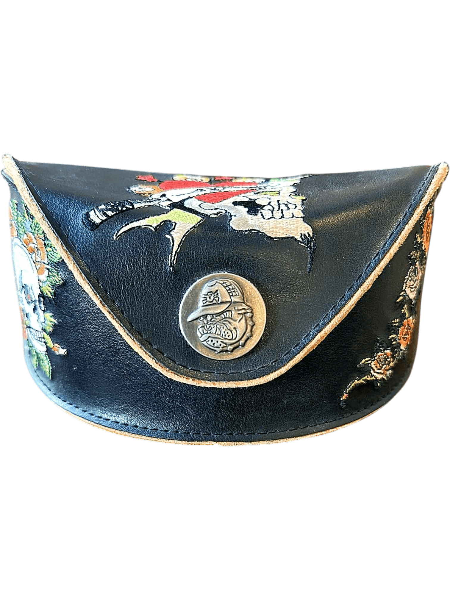 Ed Hardy Vintage Tattoo Eyewear Black Leather Glasses Case 1