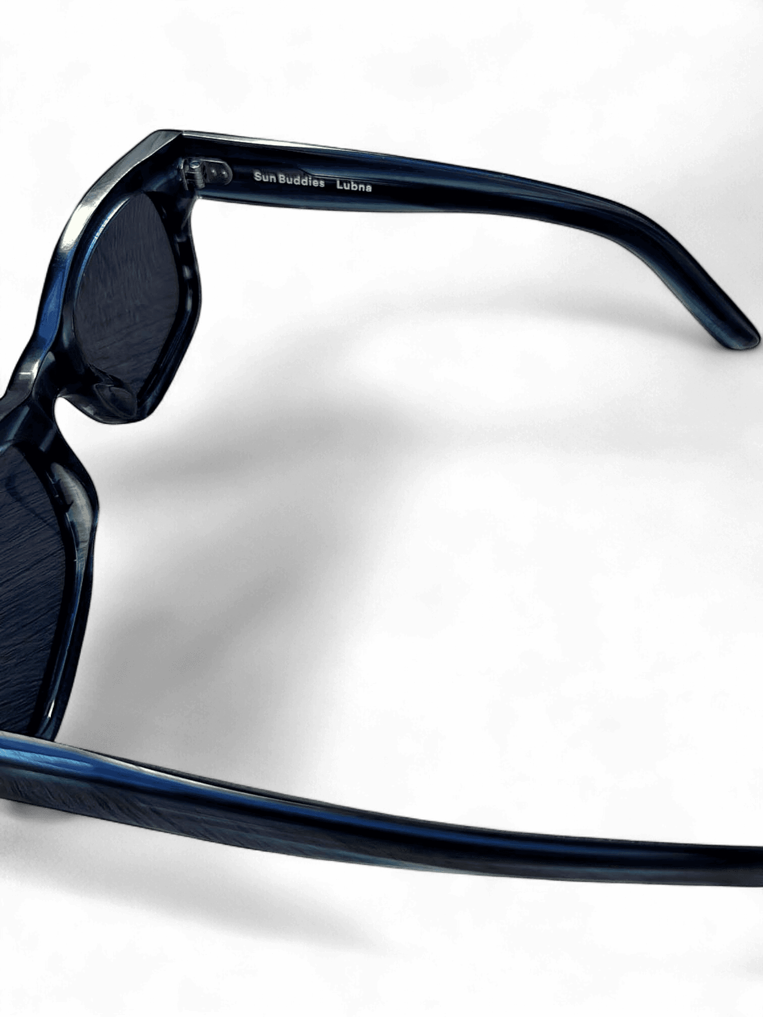 Sun Buddies Lubna Blue Transparent Wayfarer Sunglasses 2