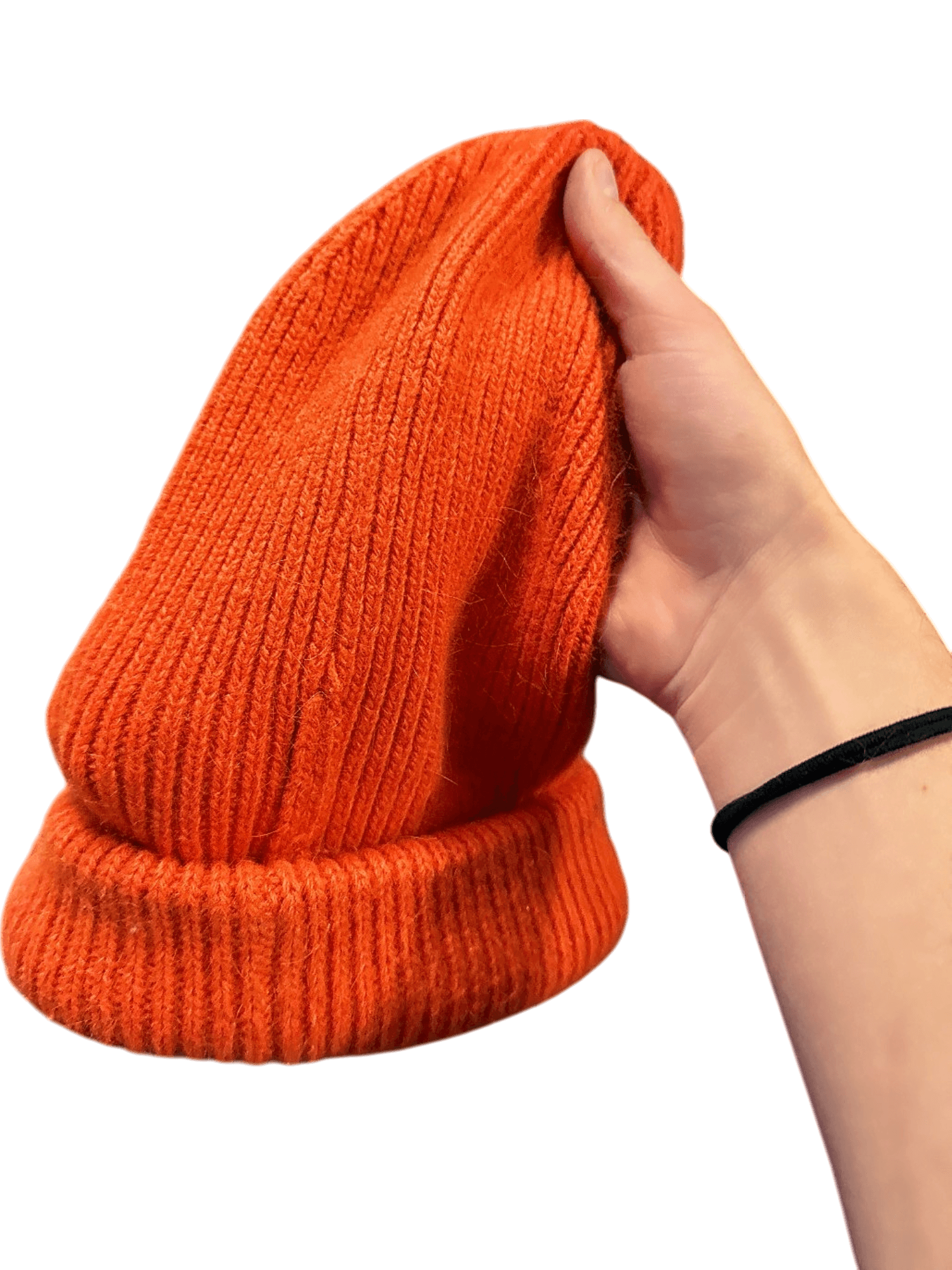 Orange Strickmütze Beanie - Warme Wintermütze 1