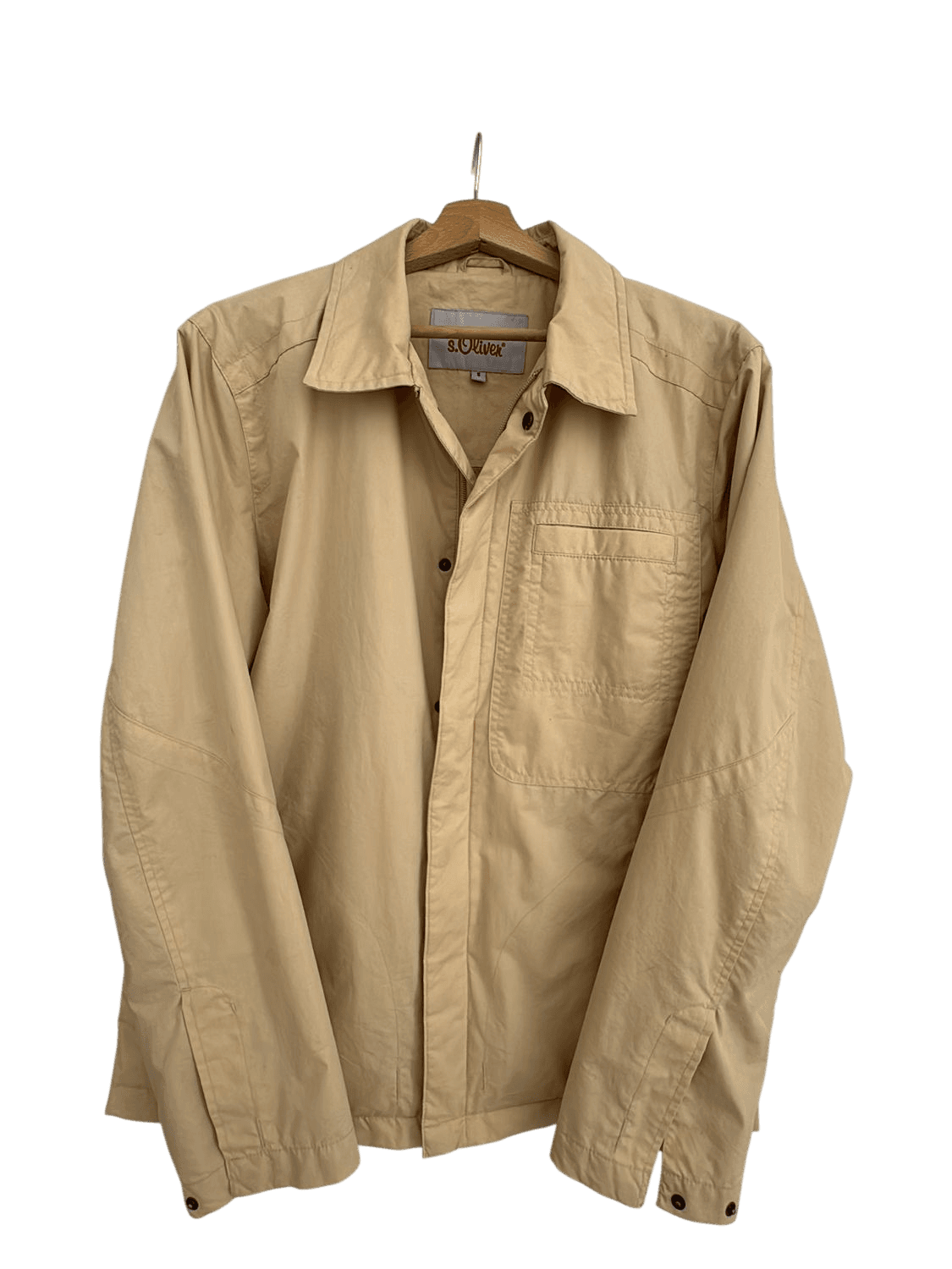 s.Oliver Beige Cotton Jacket - Size S 2
