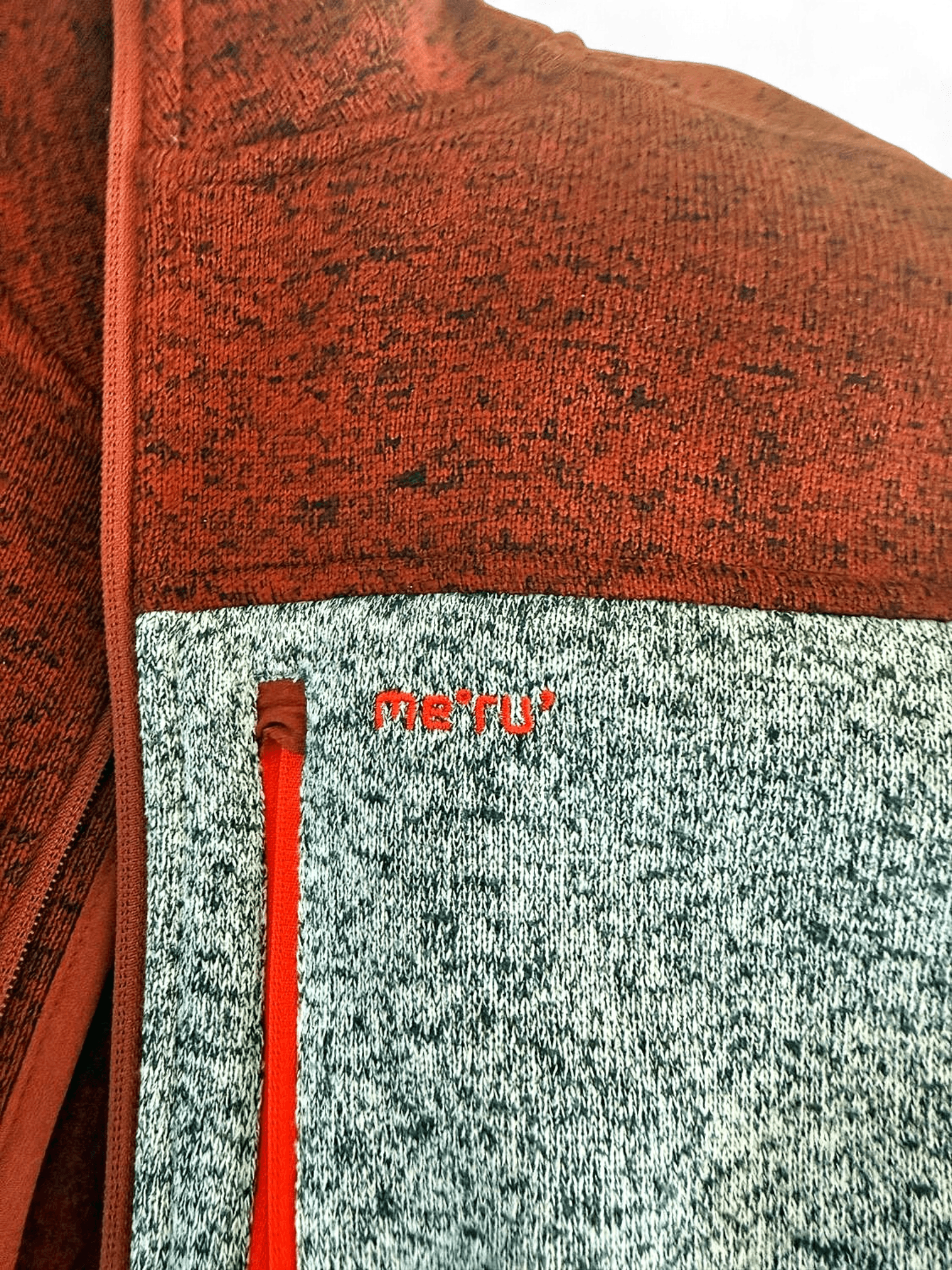 Meru Red Fleece Jacket with Grey Chest Pocket 10