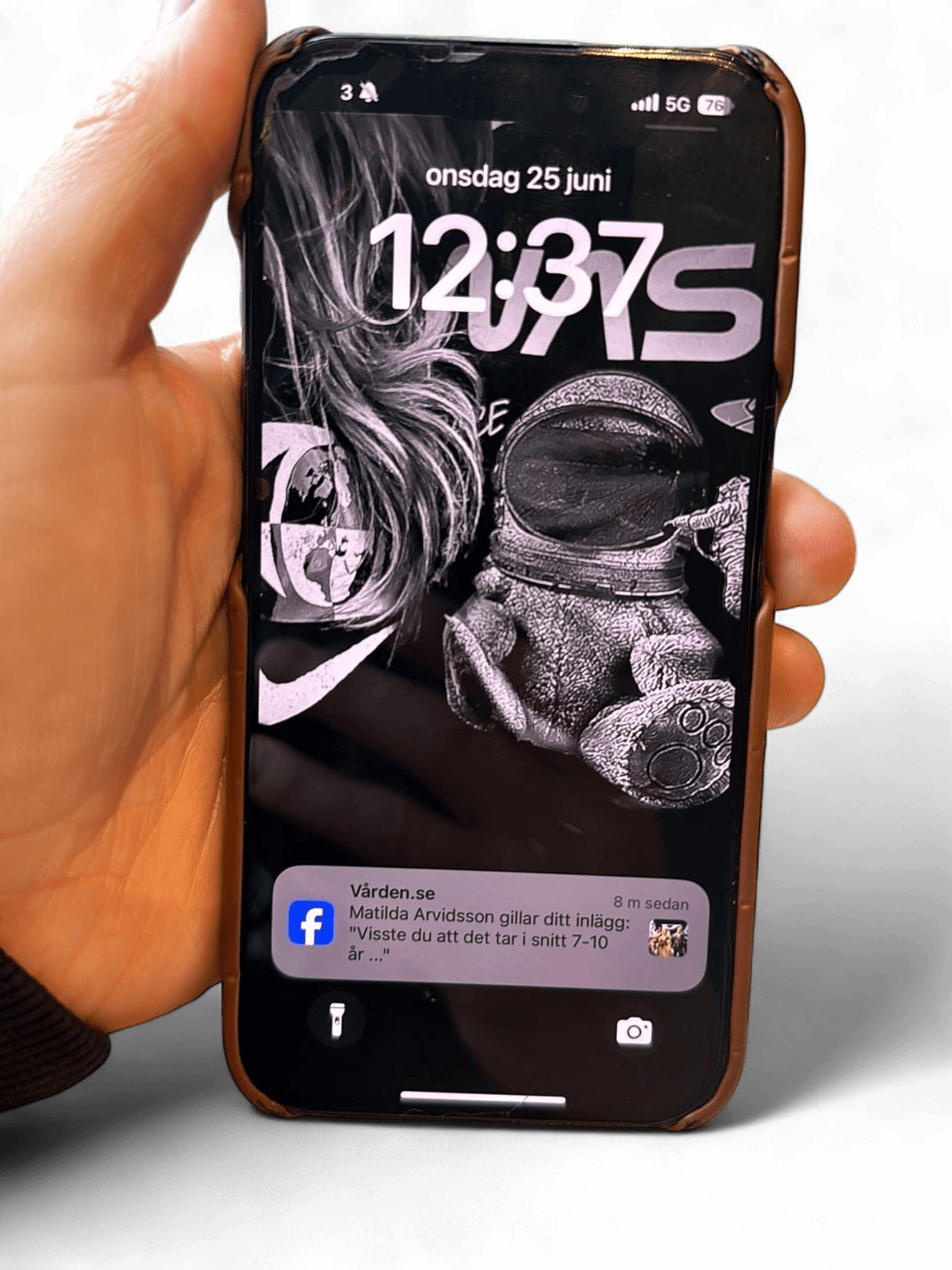 Apple iPhone with cracked screen