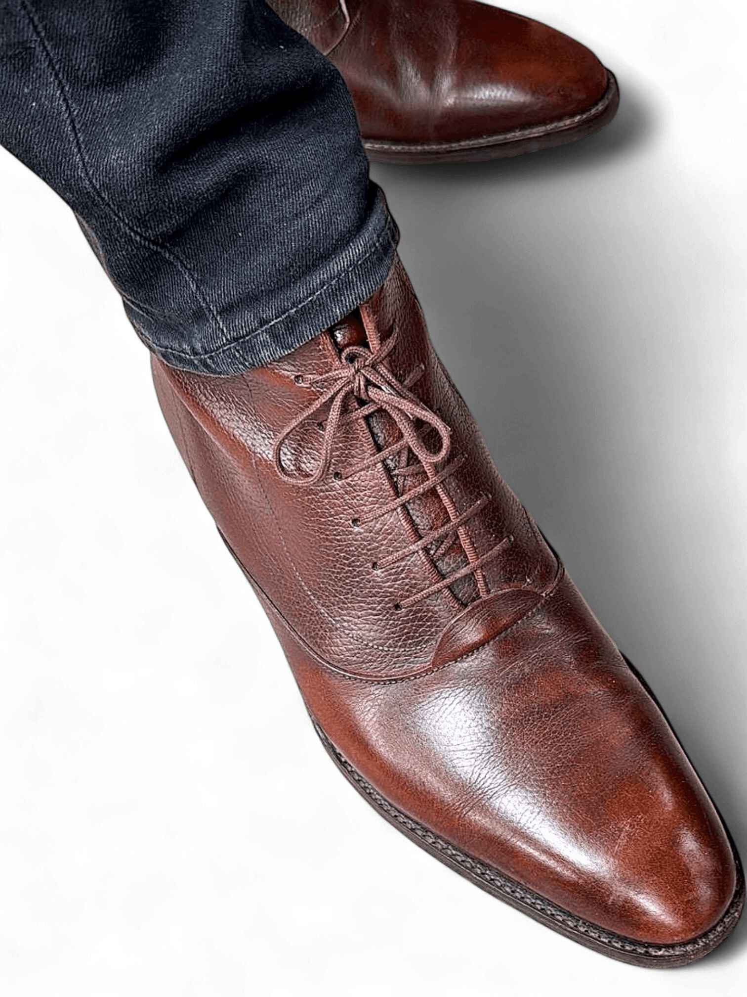 Weston Brown Leather Oxford Dress Shoes - Classic Formal Footwear 2