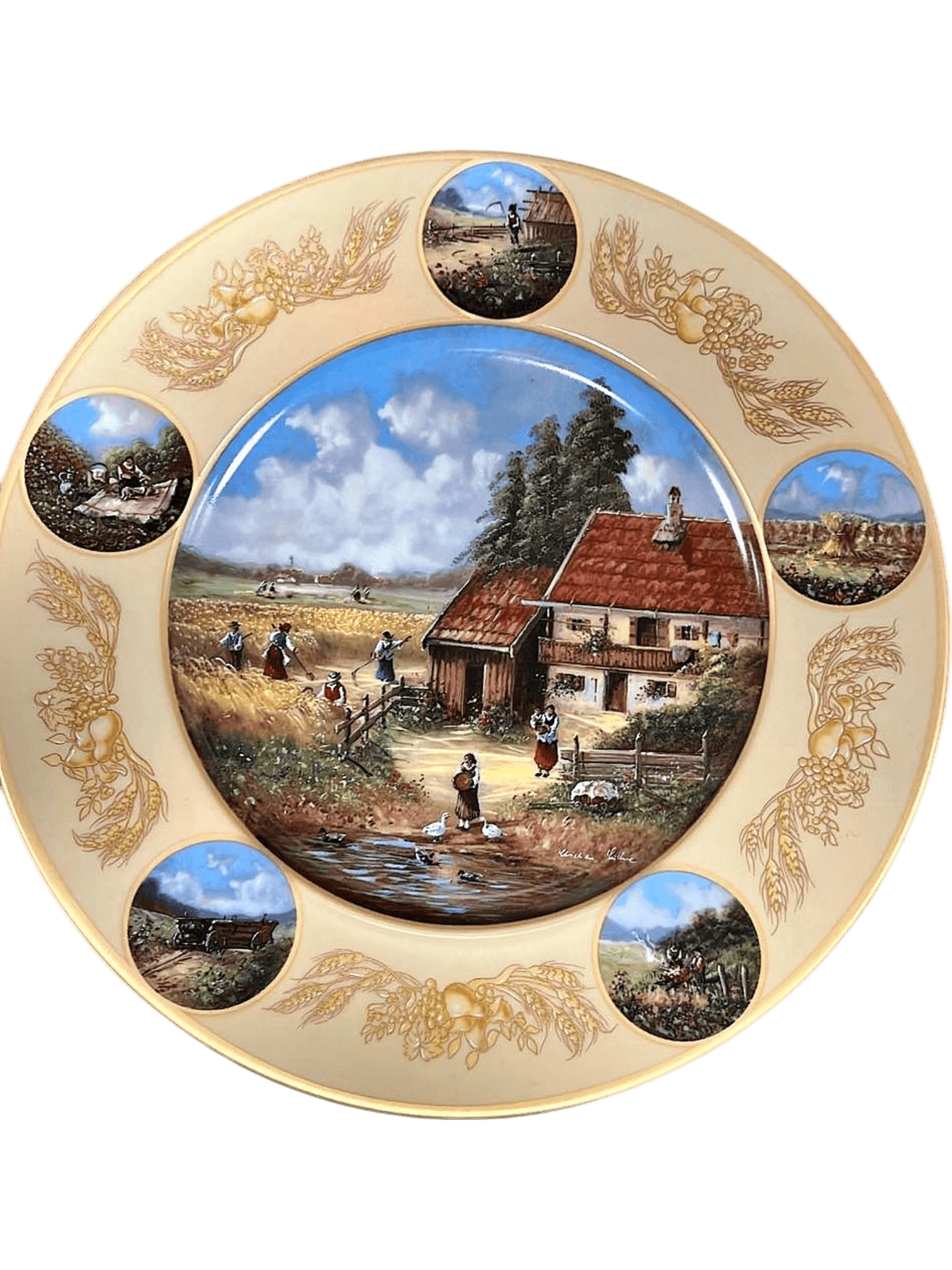 Seltmann Weiden Jahresteller "Kornente" 1989 Porzellan 1