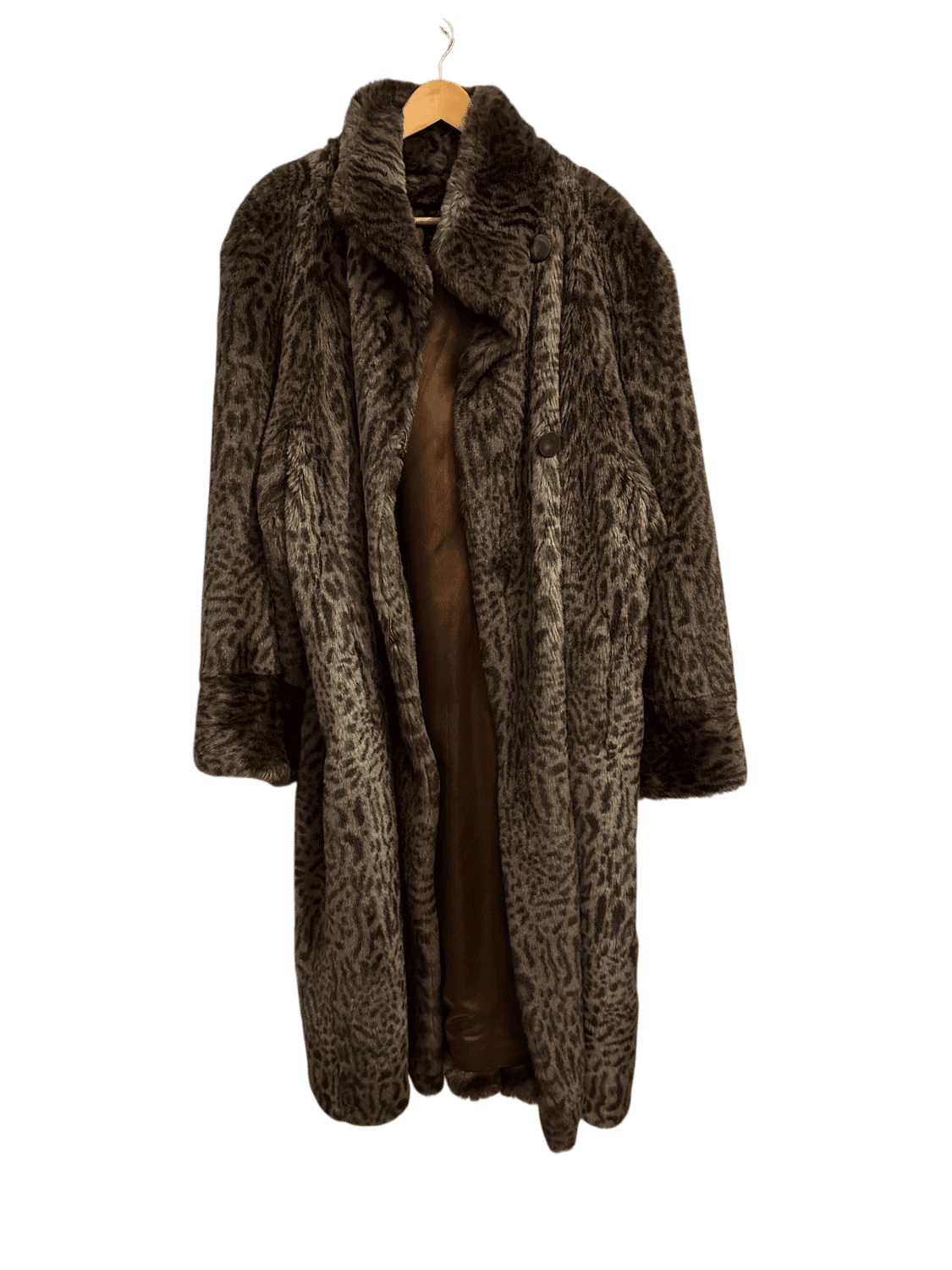 Vintage Philippe Pasquier Paris Leopard Print Faux Fur Coat - 80s 2