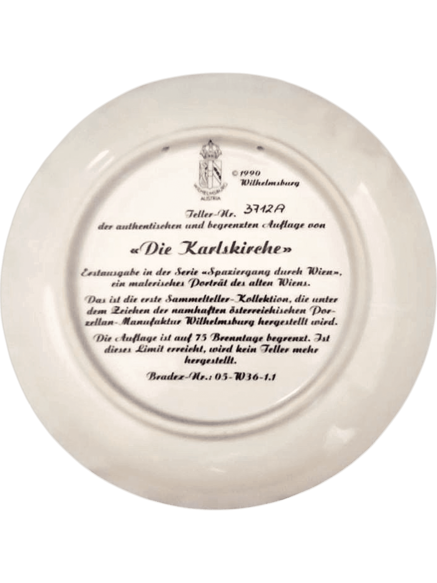 Vintage Vienna Architectural Scene Decorative Porcelain Plates 3