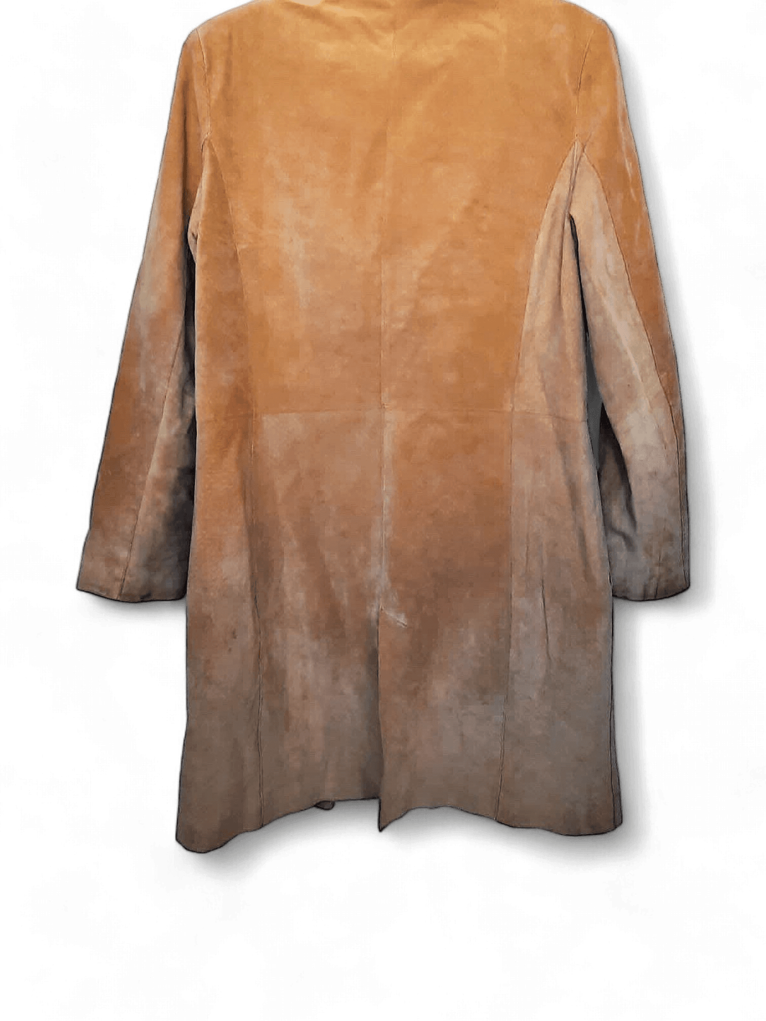 Vintage Suede Brown Trench Coat 2