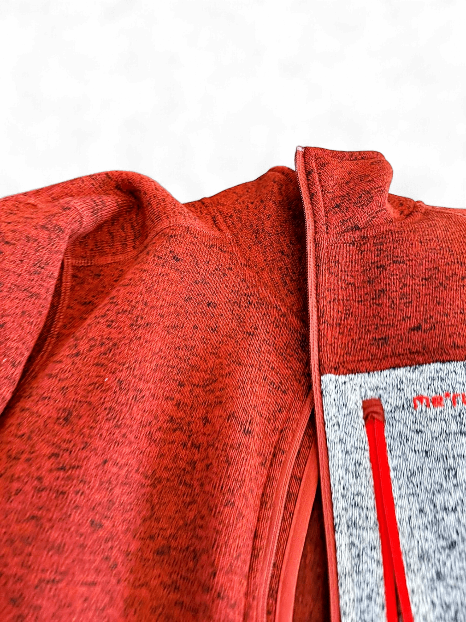 Meru Red Fleece Jacket with Grey Chest Pocket 9