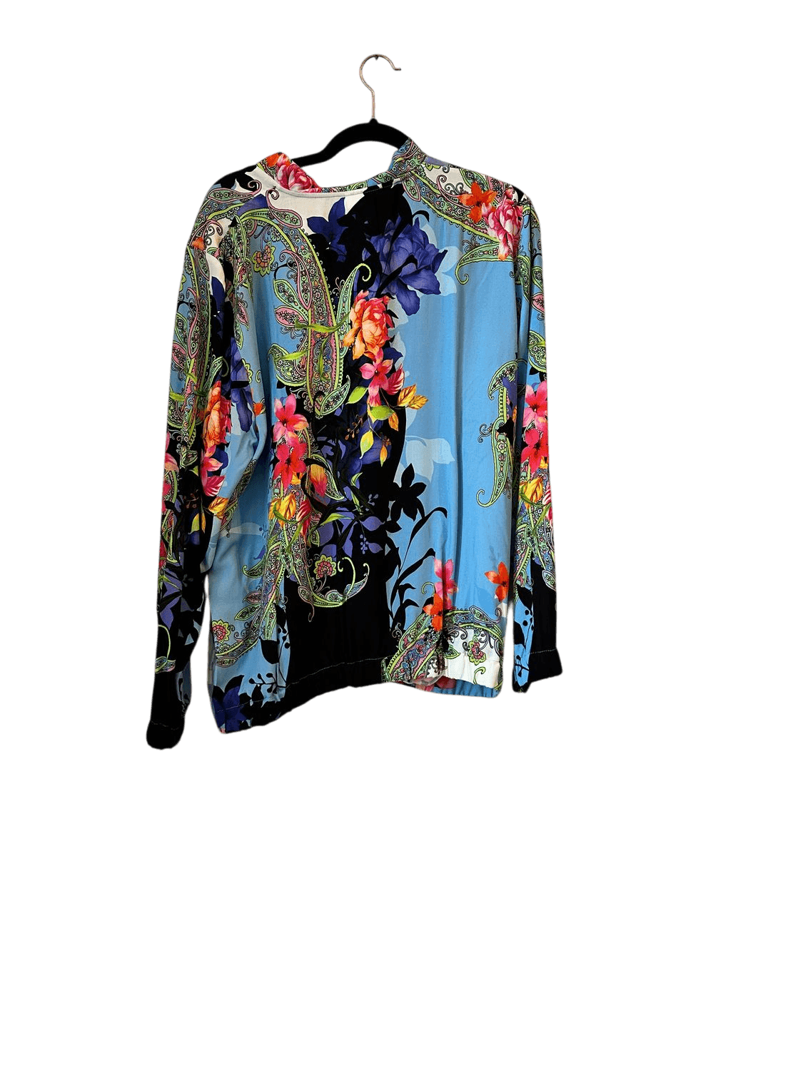 Farbenfrohe Bomberjacke mit Blumen- und Paisley-Muster - Größe 48 3