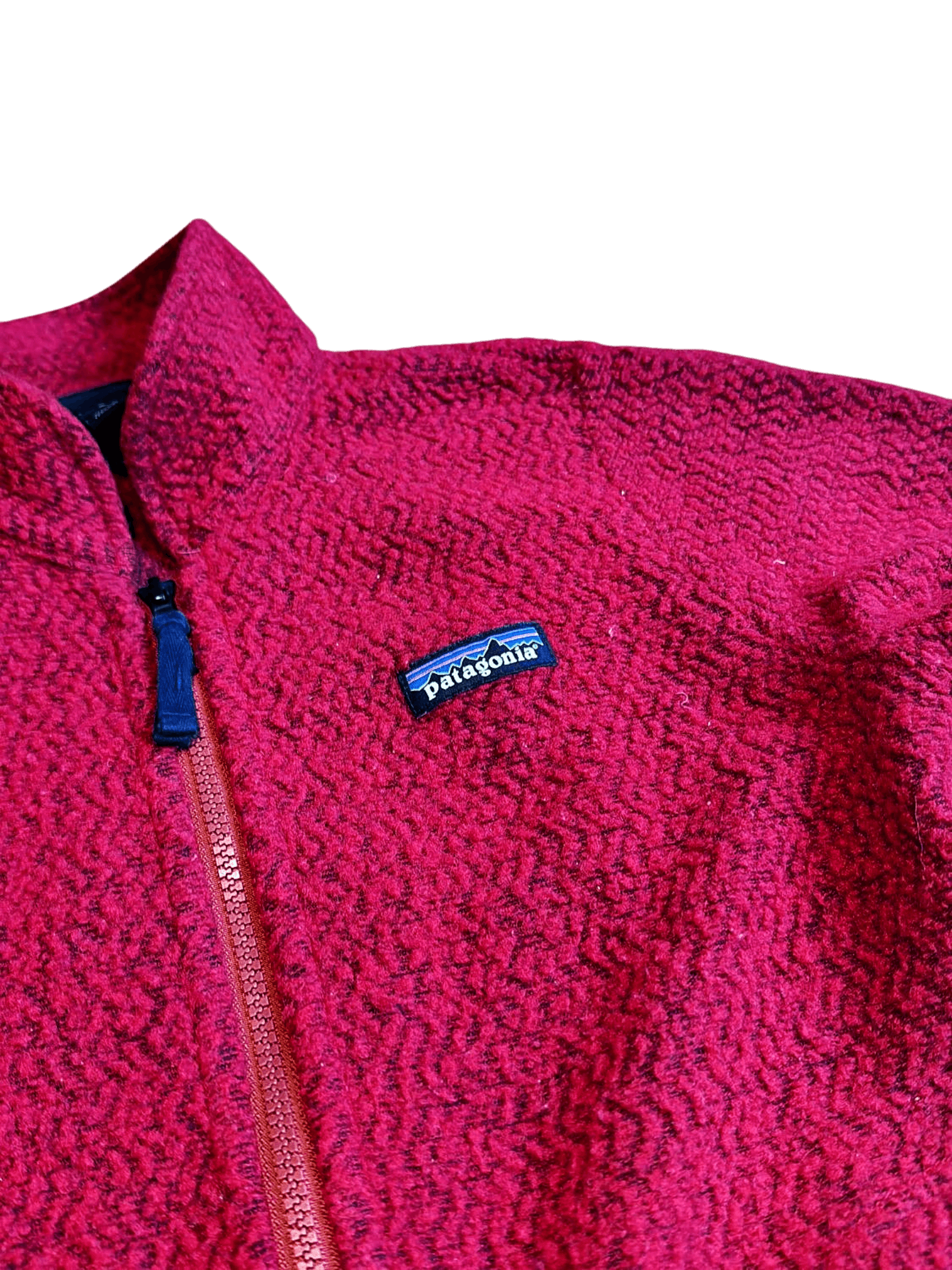Patagonia Red Fleece Bomber Jacket - Size S 3