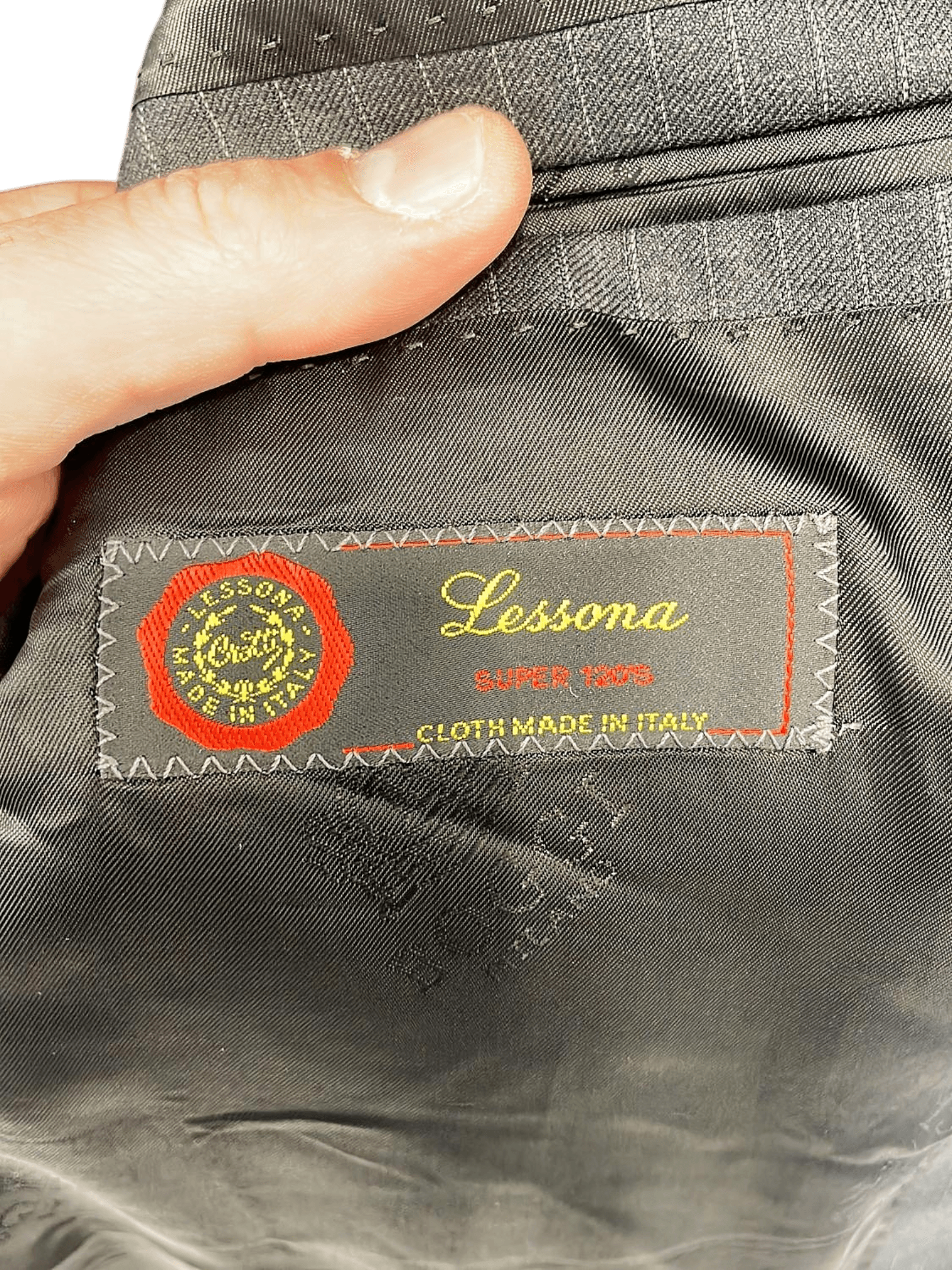 Boggi Milano & Lessona Grey Pinstripe Wool Suit - Made in Italy 3