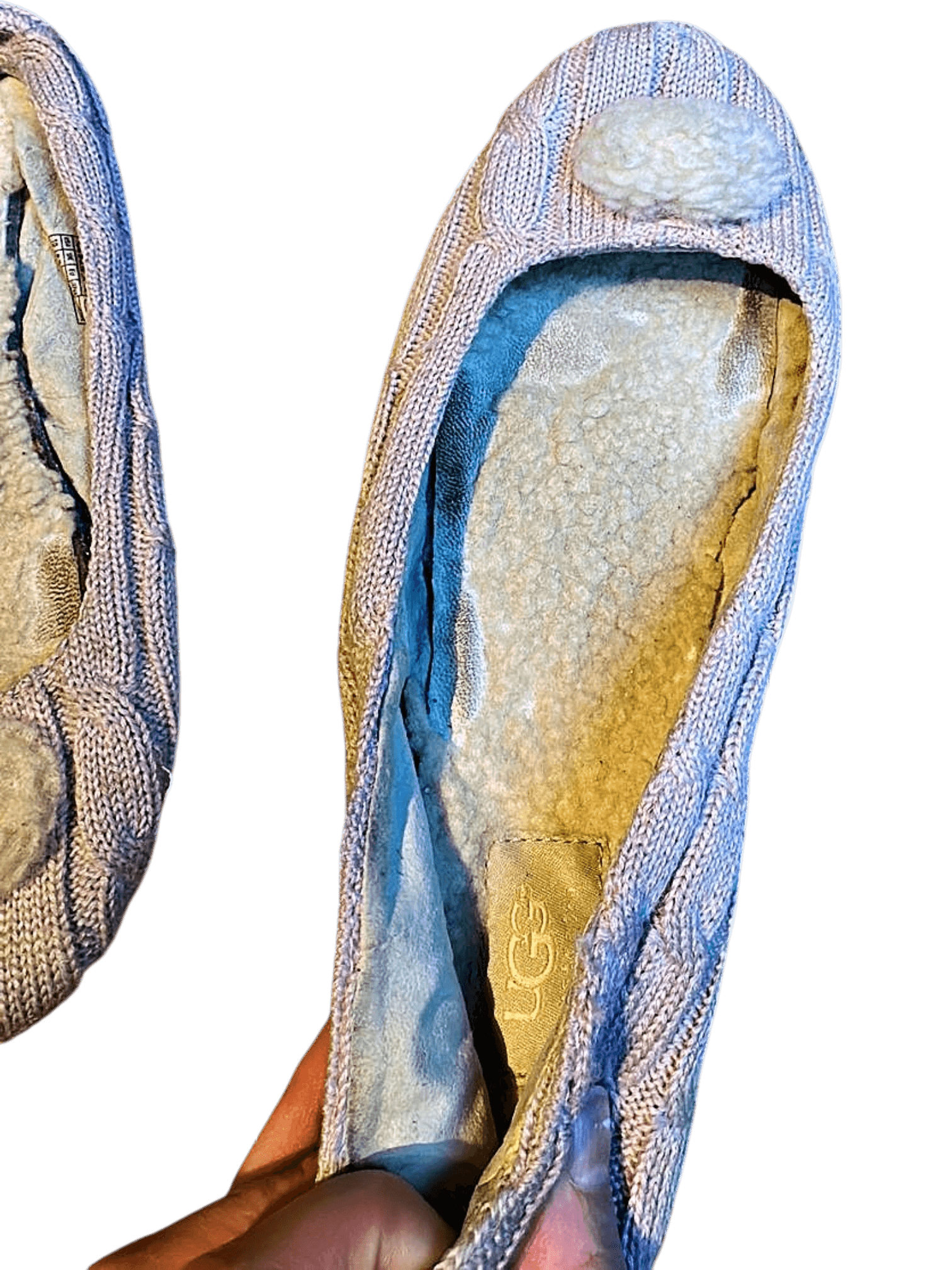 UGG Strick-Hausschuhe mit Schaffell - Größe EU 39 2