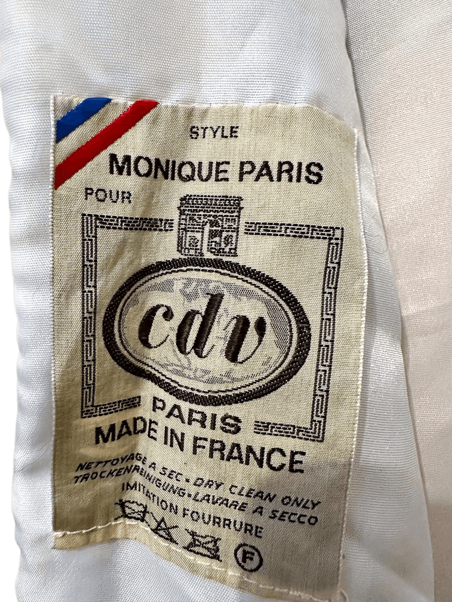 Vintage Monique Paris Yellow Faux Fur Jacket - Made in France 3