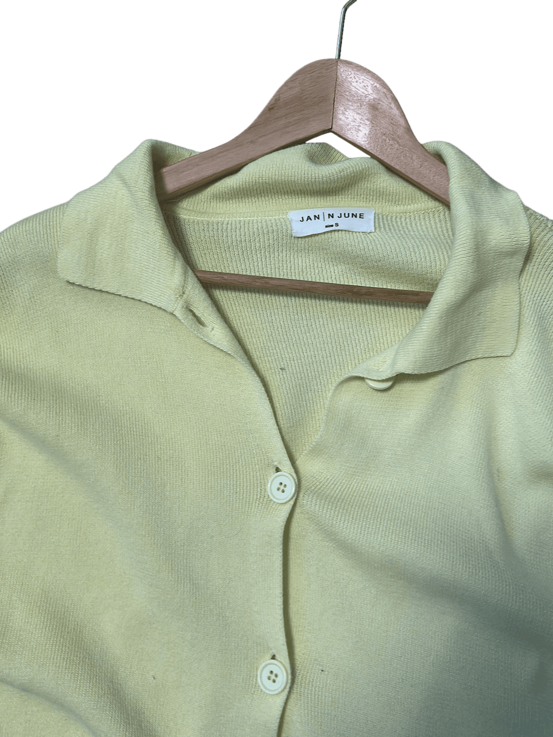 Zara Yellow Collared Button-Down Cardigan 2