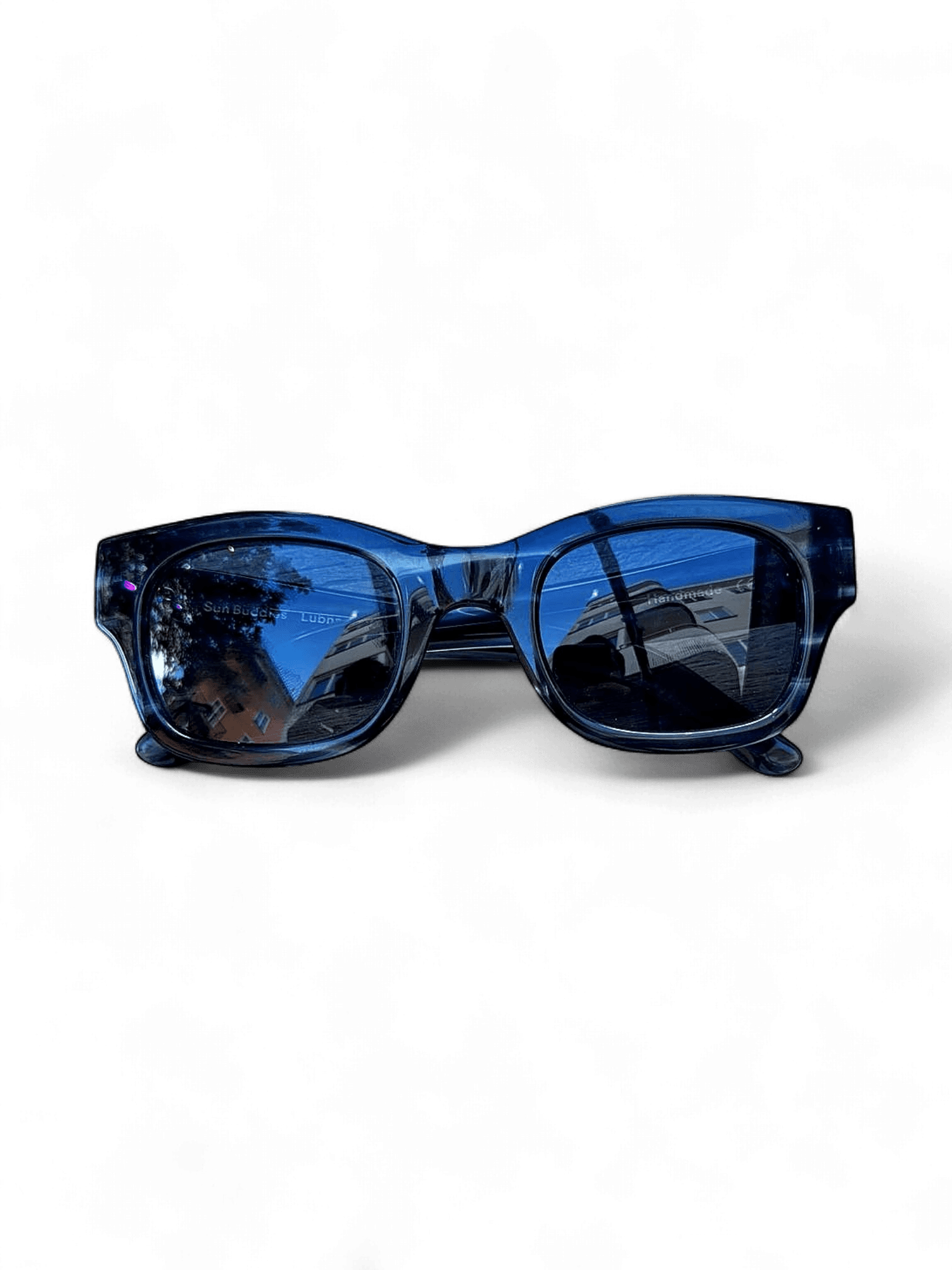 Sun Buddies Lubna Blue Transparent Wayfarer Sunglasses 1