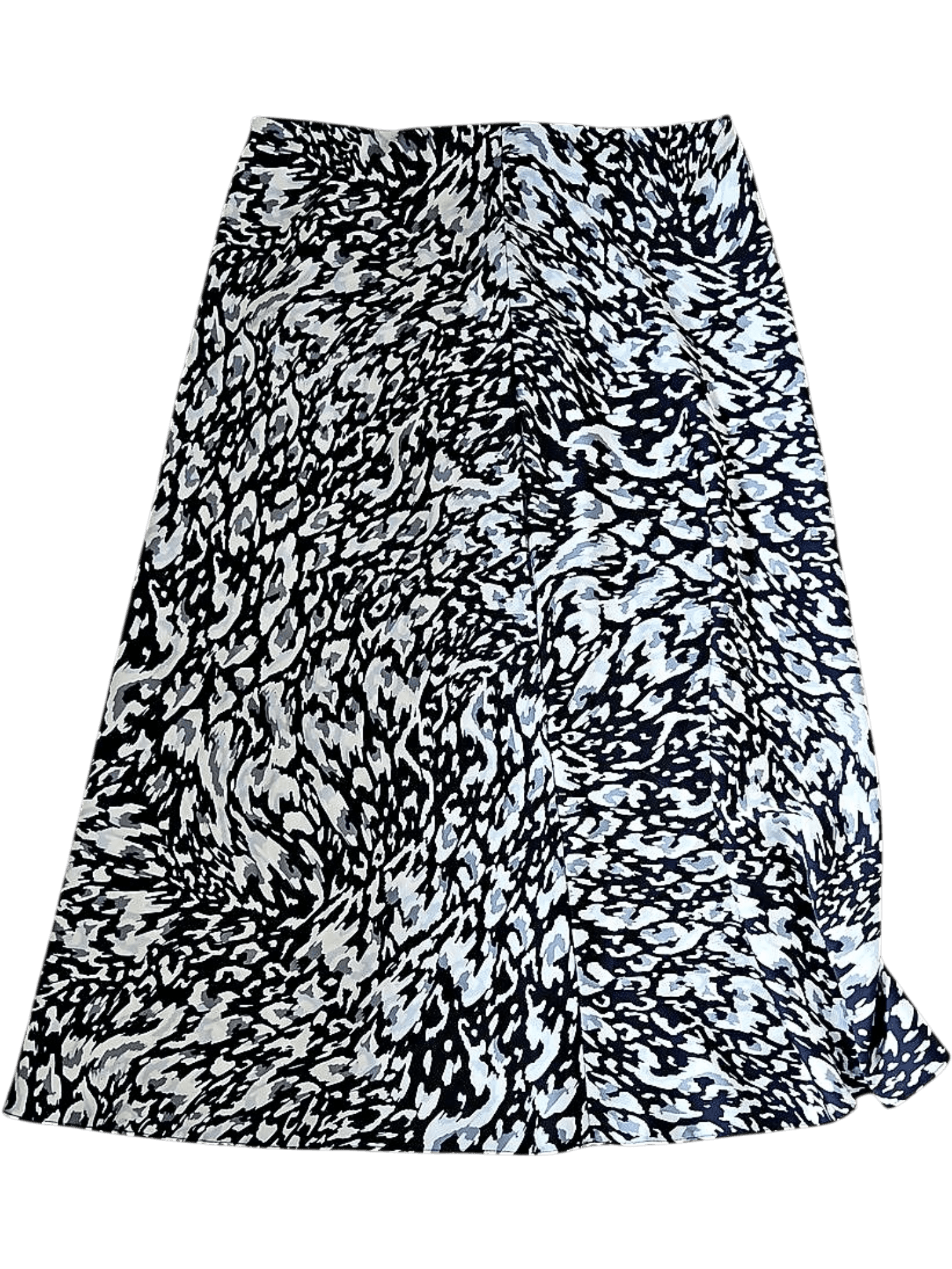 New Look Black & White Animal Print Midi Skirt - UK Size 16 4