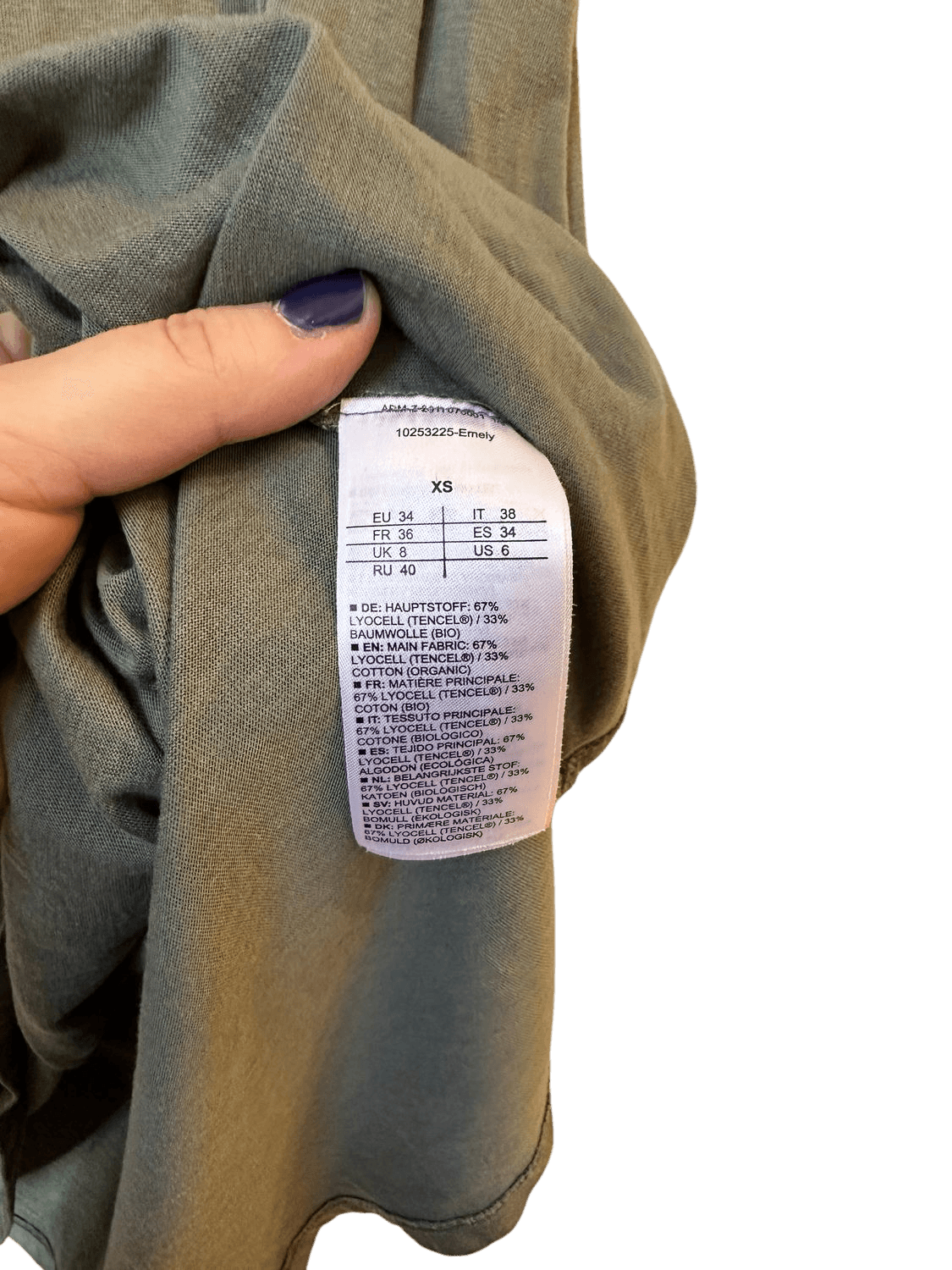 ARMEDANGELS Jersey-Kleid Olivgrün - Größe XS 5