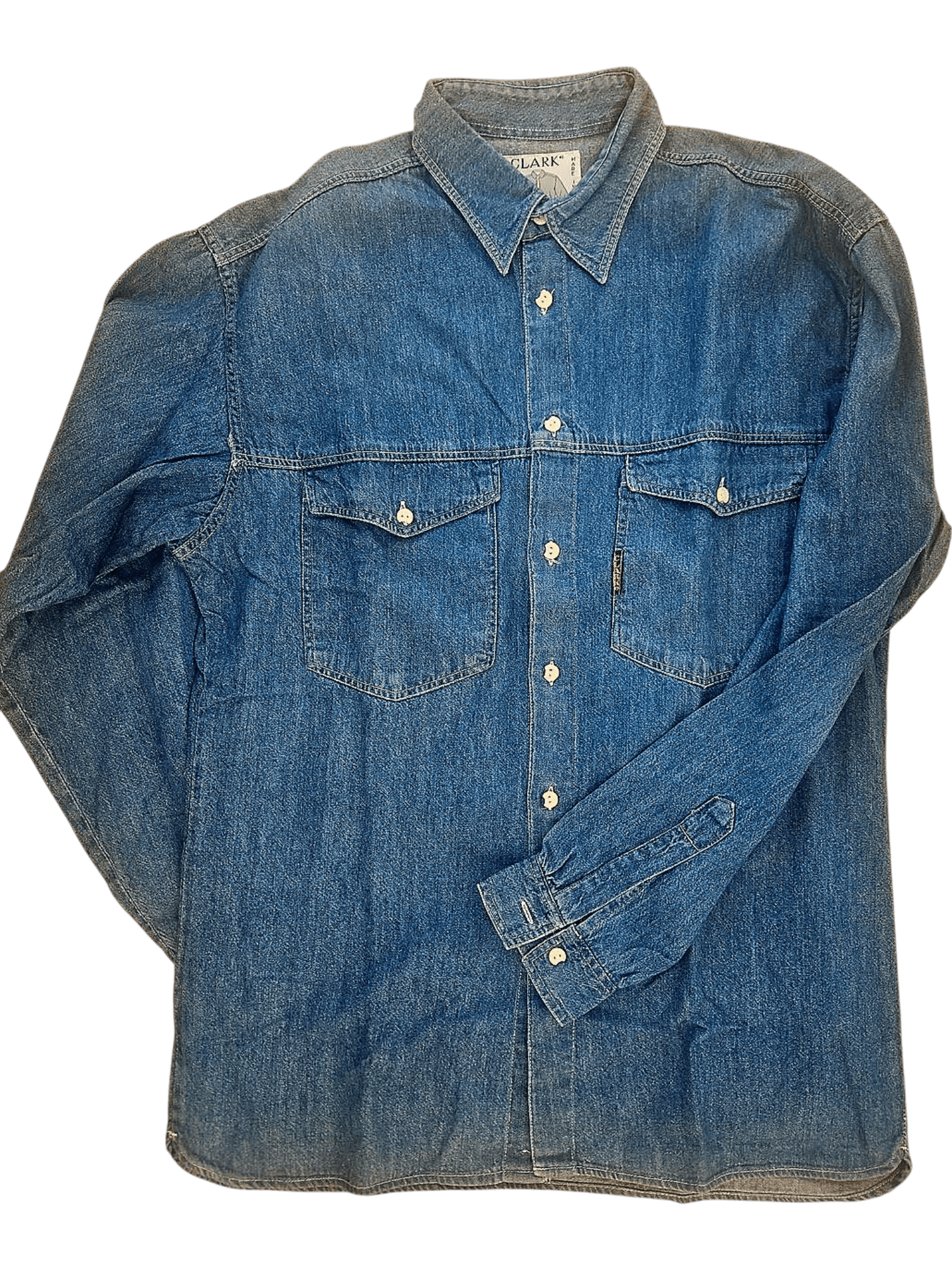 Clark Italian Denim Button-Down Shirt - Size S - Last Generation 1