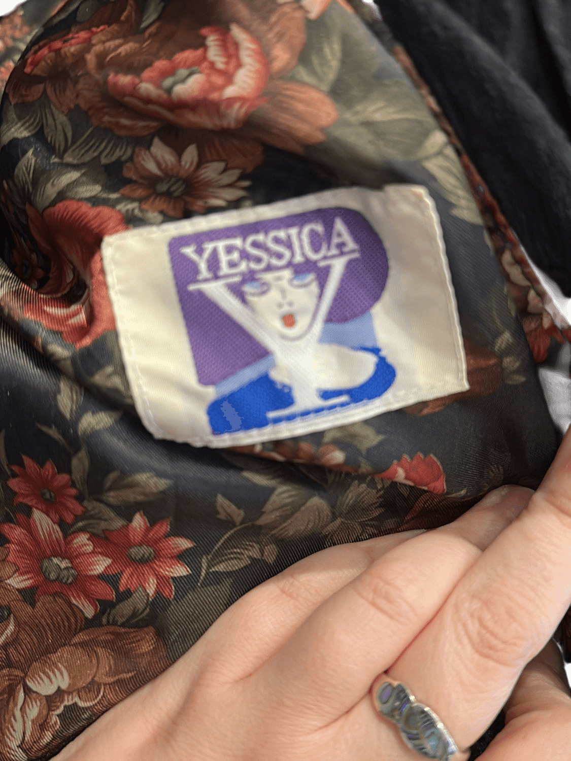 Vintage Colorblock Leather Jacket - Size 44 5