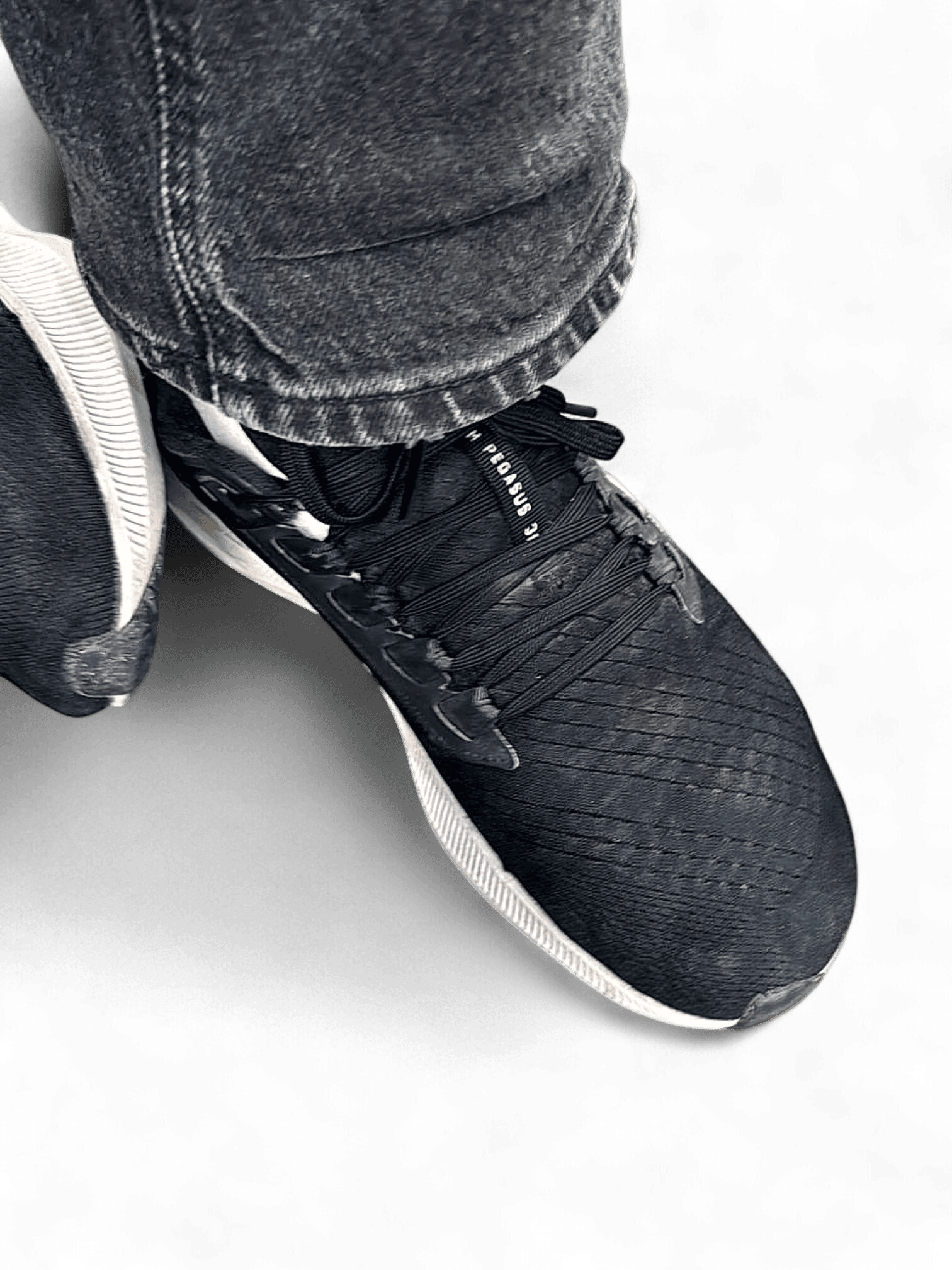 Black Running Sneakers with White Sole - Athletic Shoes 3