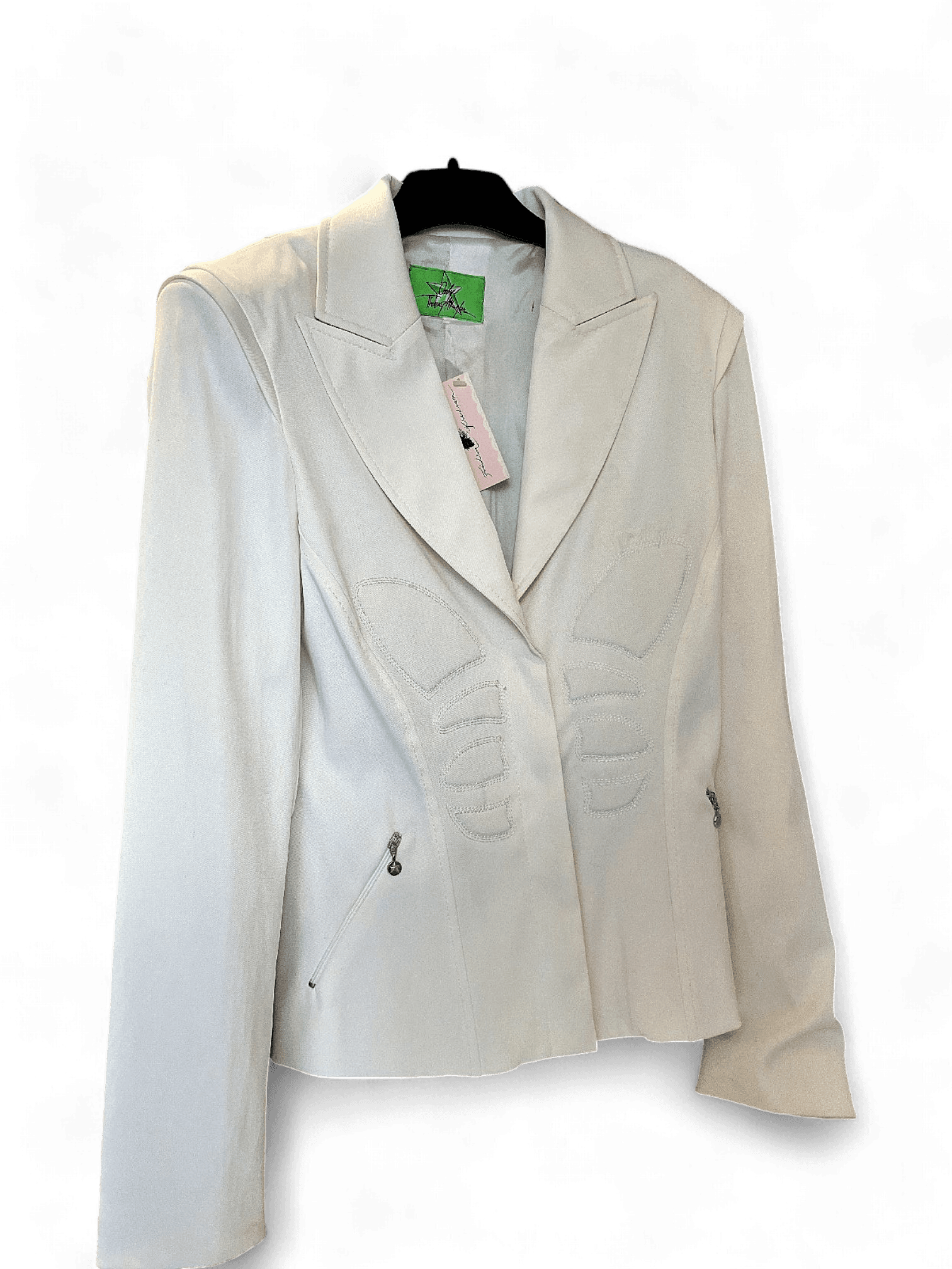 Chic White Thierry Mugler Blazer - Elegant Designer Piece 2