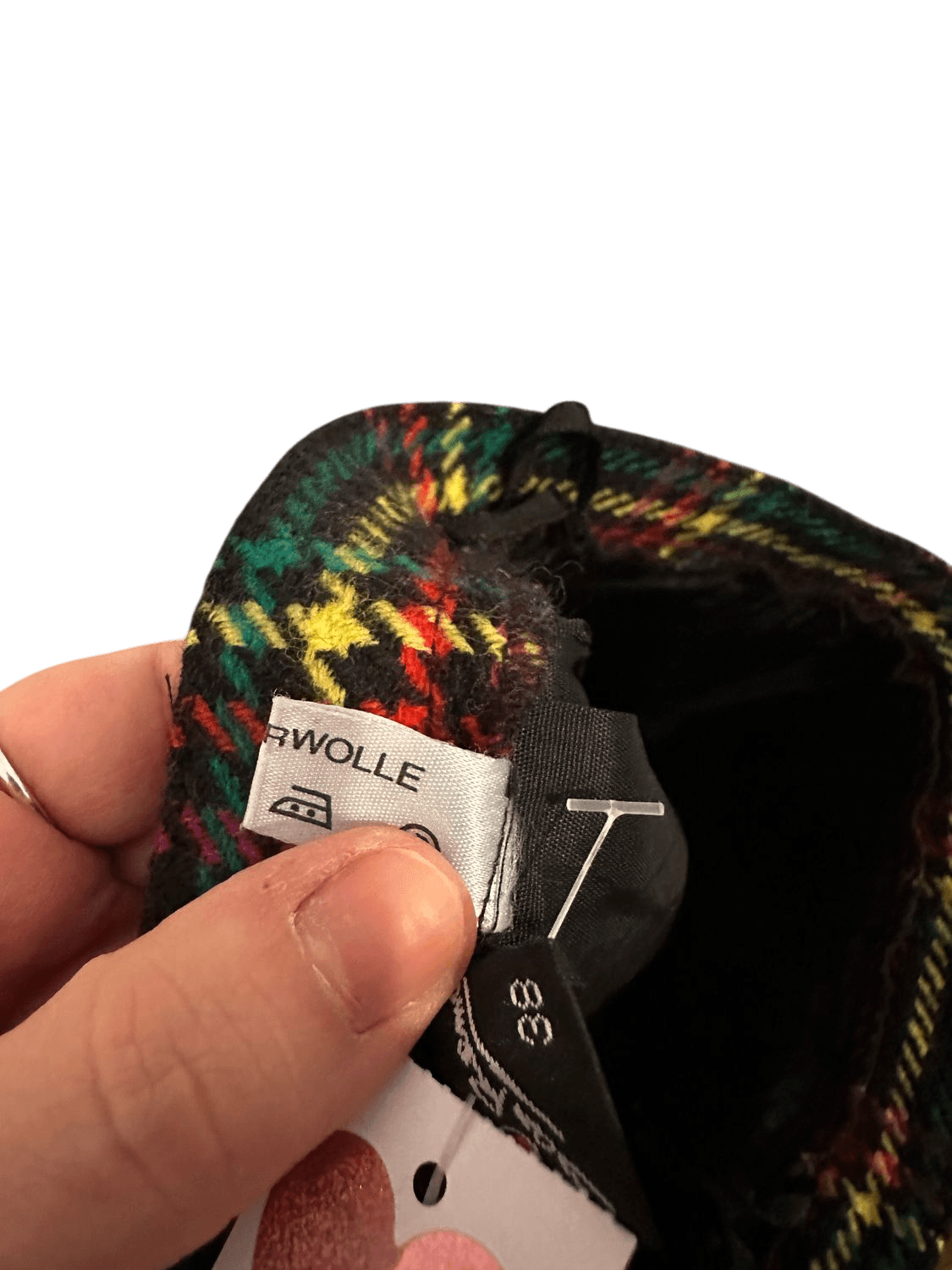 Vintage Plaid Wool Mini Skirt - Size 38 - Tartan Pattern 6