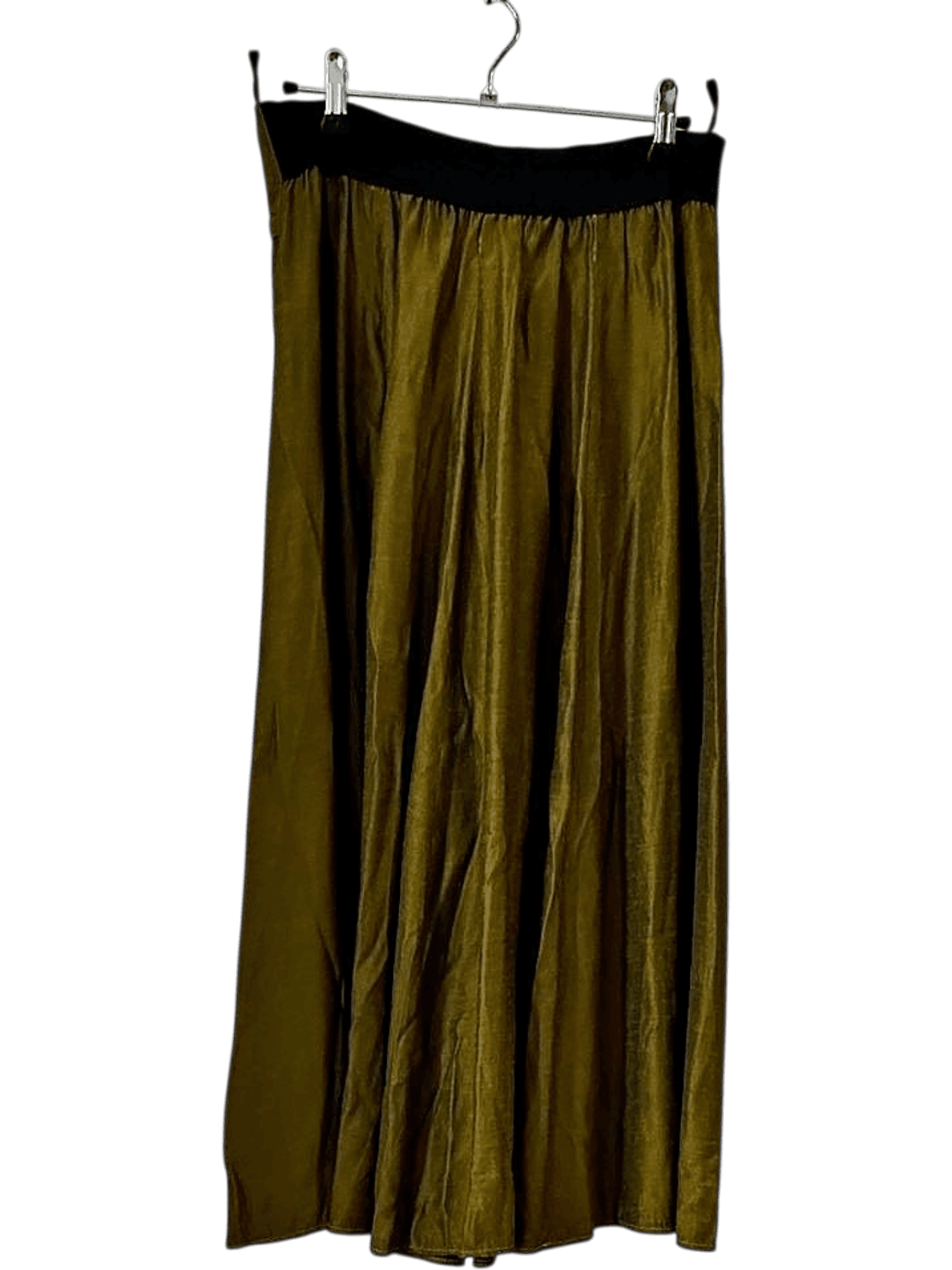 Vintage 80's Déjà Vu Olive Green Midi Skirt - Size SM 2