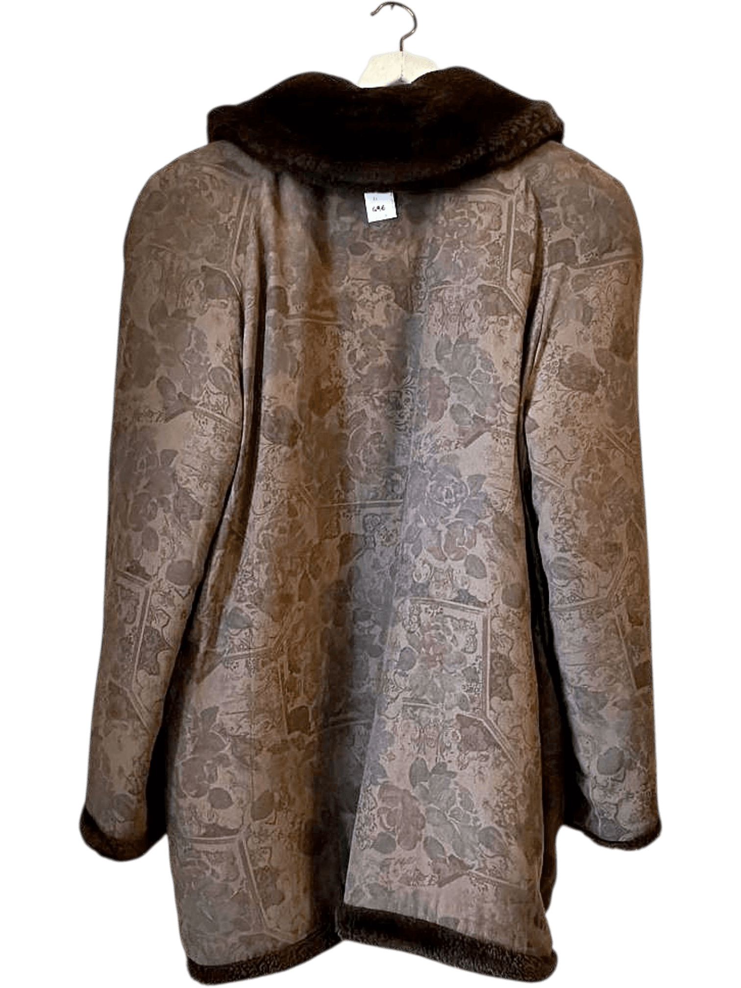 Vintage 90s Brown Faux Fur Coat with Toggle Buttons - Size M 4