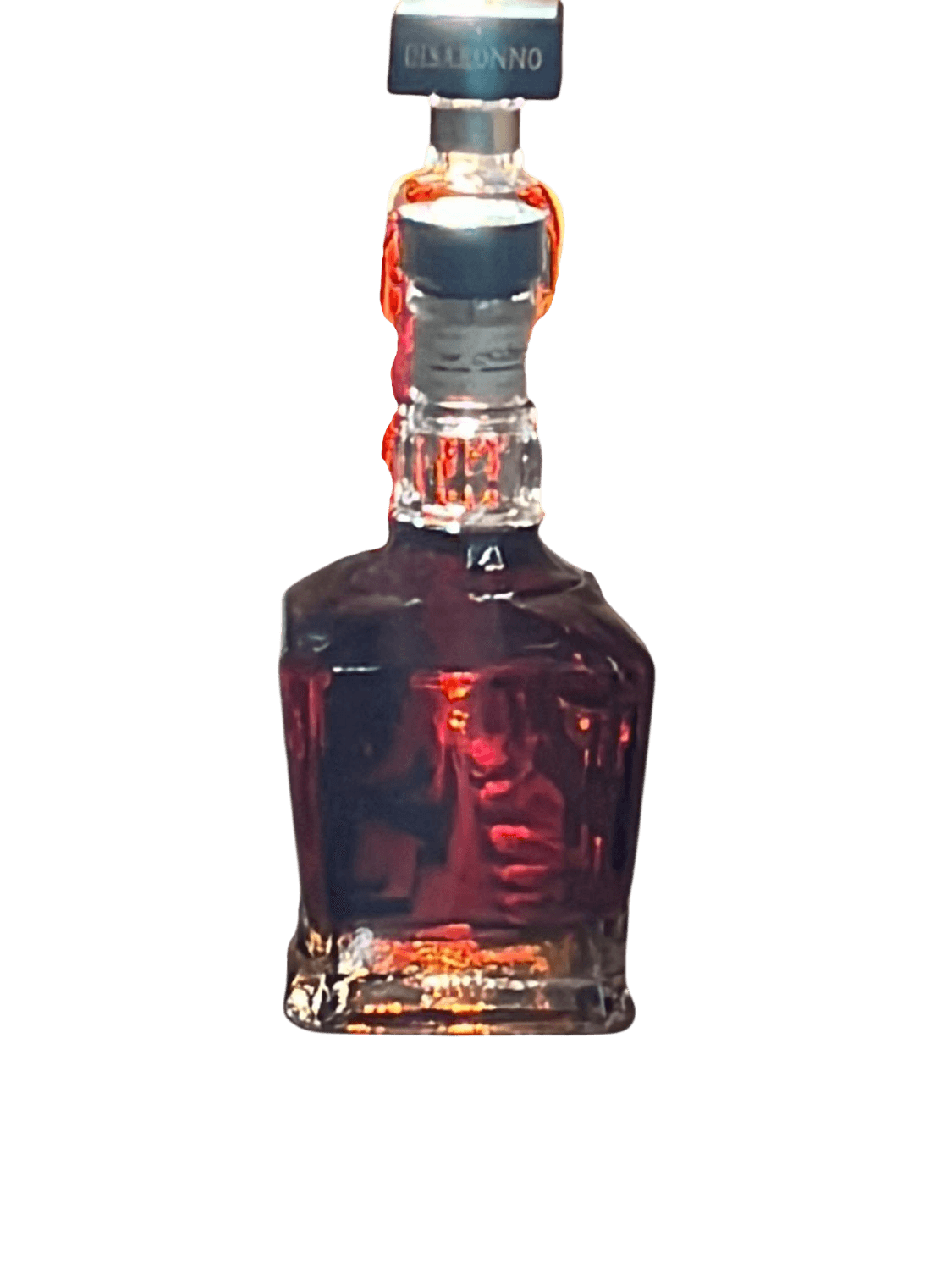 Disaronno Decorative Glass Bottle with Embossed Face Design