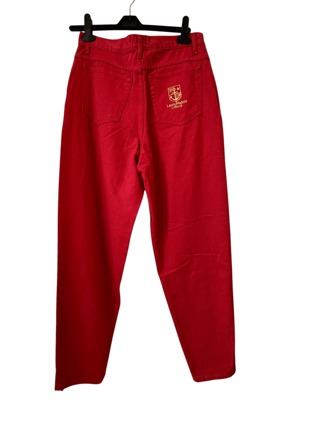 Vintage 90s Laura Biagiotti Red Cotton Jeans - Size 33 3