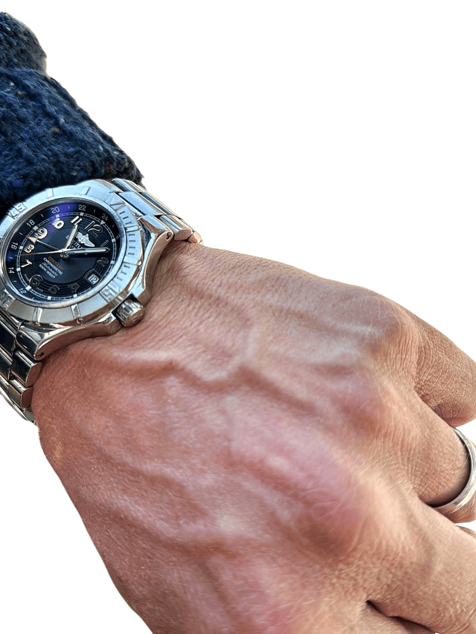 Breitling Colt Automatikuhr mit schwarzem Zifferblatt und Edelstahlarmband 2