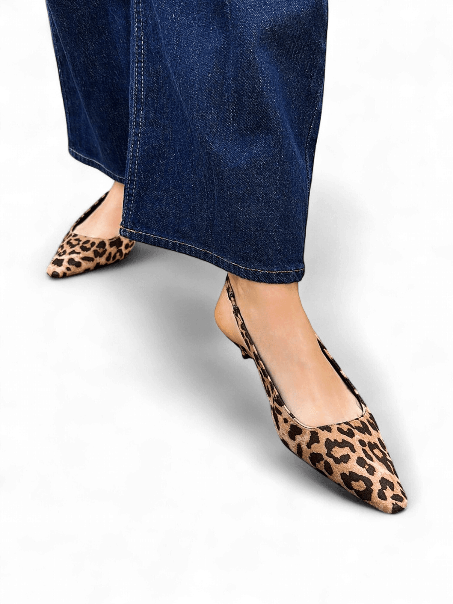 Leopard Print Pointed Toe Flats - Stylish Animal Print Ballerina Shoes 1