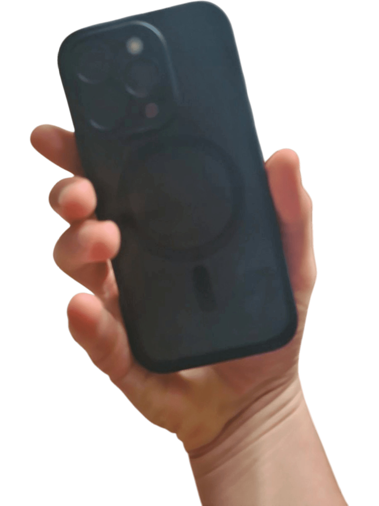 Apple iPhone with Black Case 2