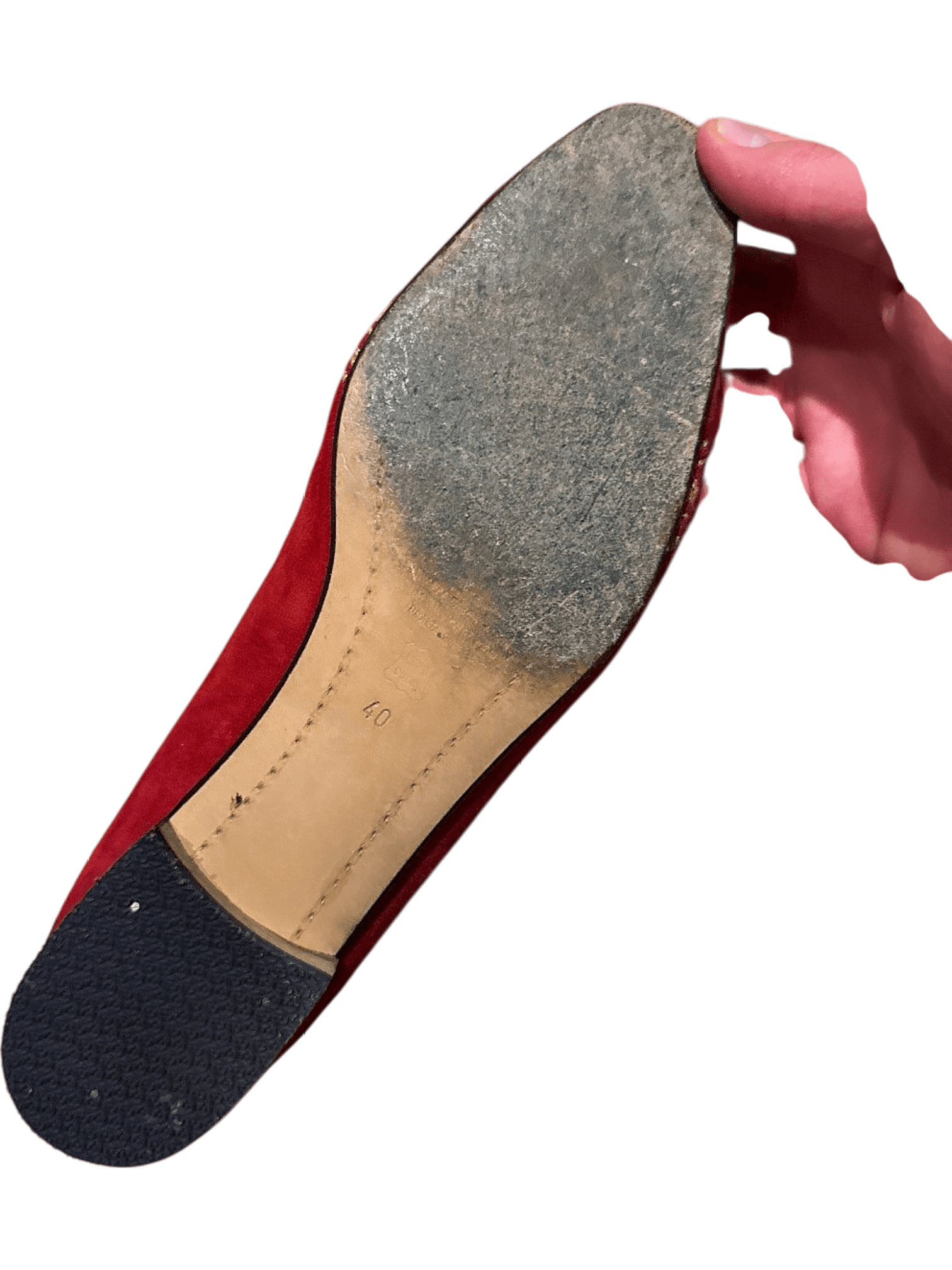 Magica Red Suede Flats - Size 40 2