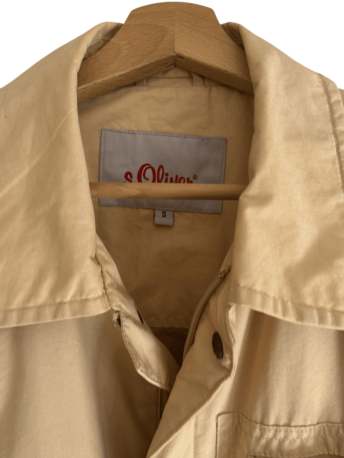 s.Oliver Beige Cotton Jacket - Size S 3