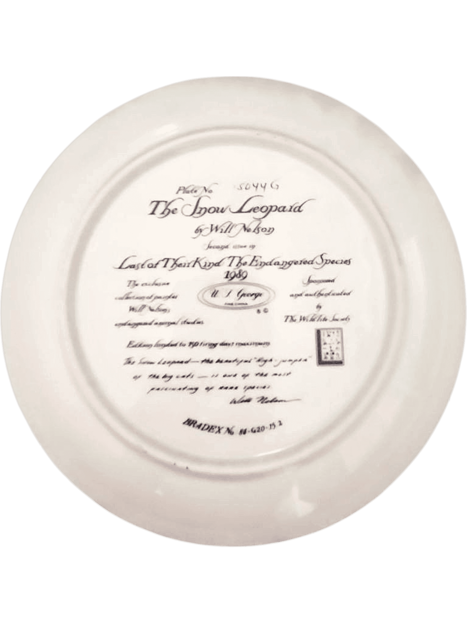 Bradford Exchange 'The Snow Leopard' Collector Plate by Will Nelson 3