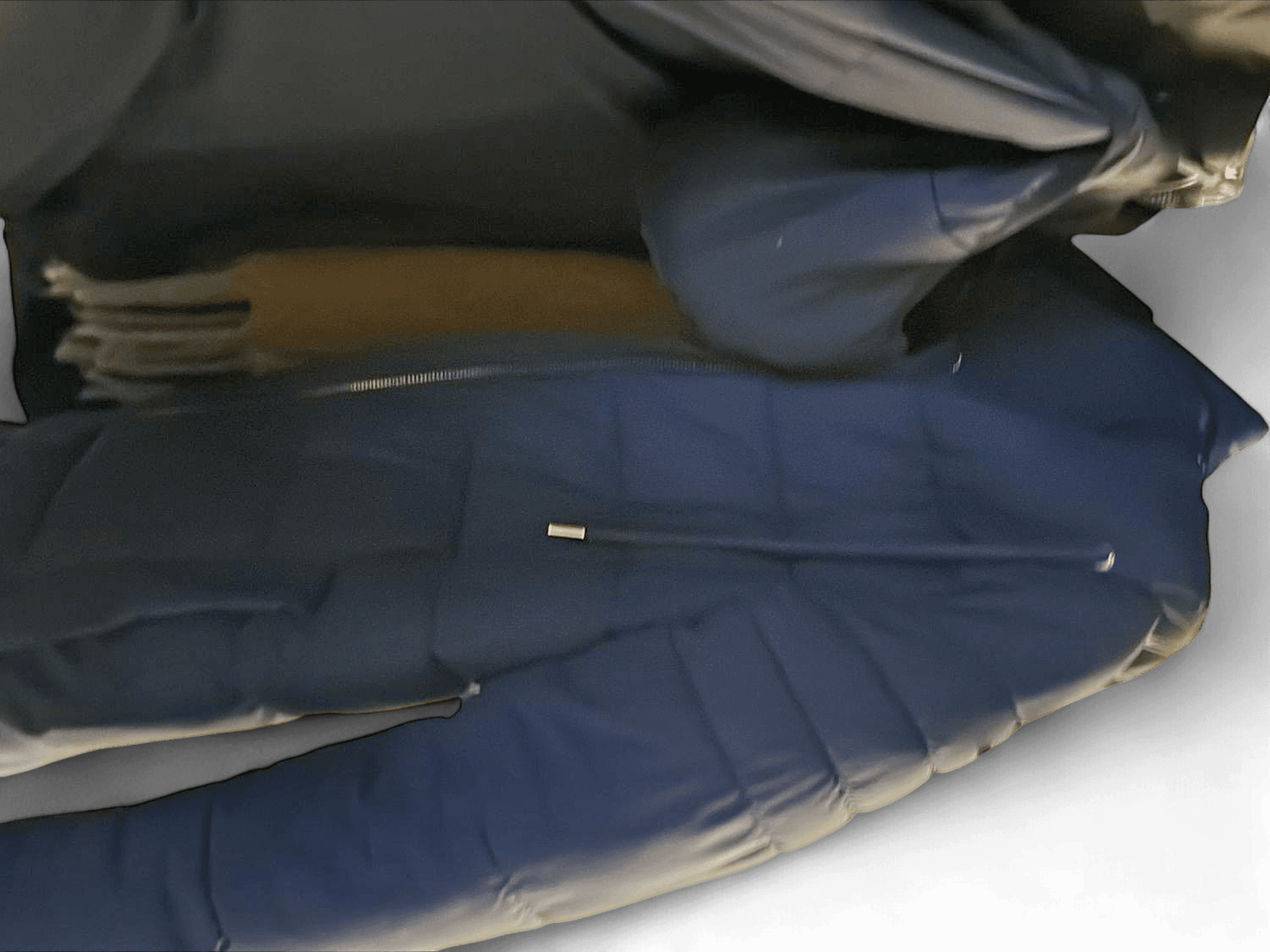 Esprit Navy Blue Quilted Parka Jacket with Hood - New 2