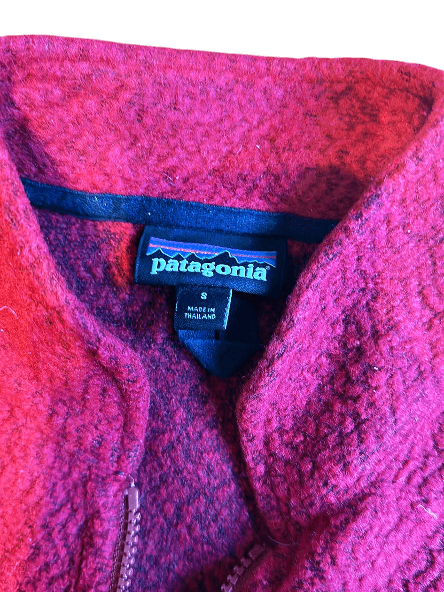Patagonia Red Fleece Bomber Jacket - Size S 4