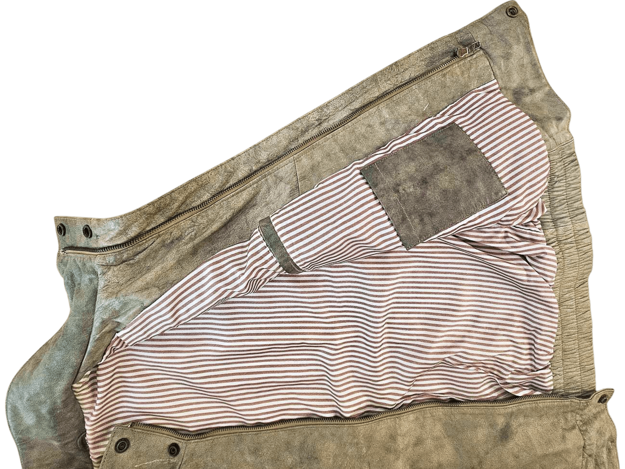 Vintage Grey Leather Vest - Size 48 2