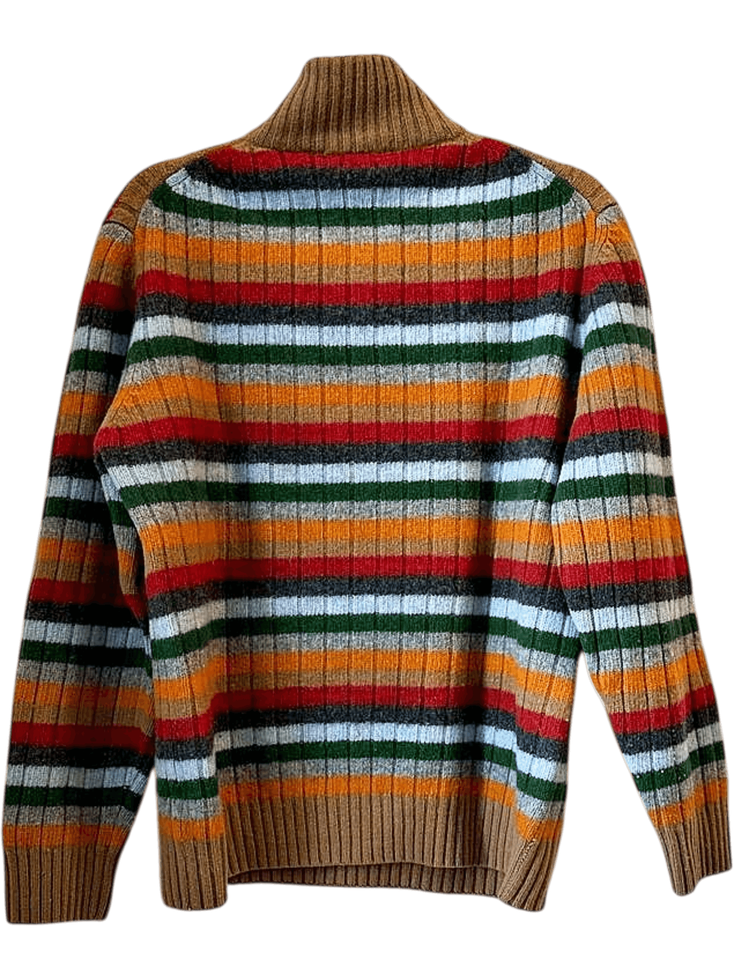McNeal Striped Merino Wool Half-Zip Sweater - Size XL 3